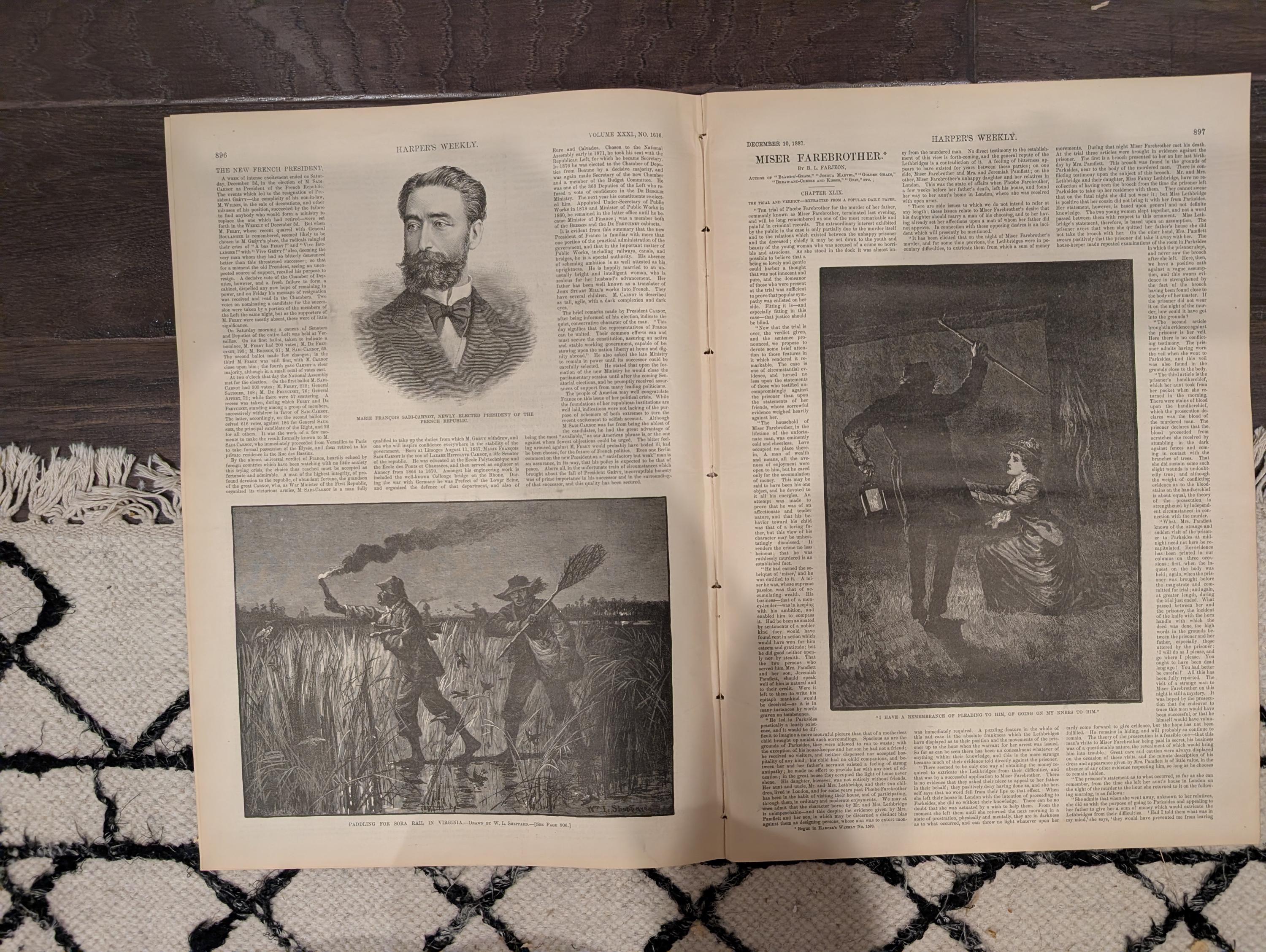 Harper’s Weekly – December 10, 1887 – Electric Subways • Atlantic Storm • Yale Football Supplement Included