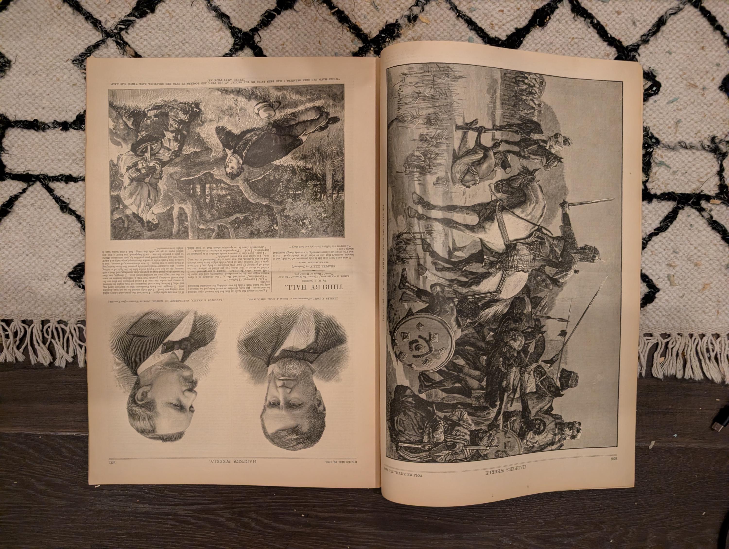 Harper's Weekly 1883 Christmas Morning Dec 29 Soudan War Broadway Blockade