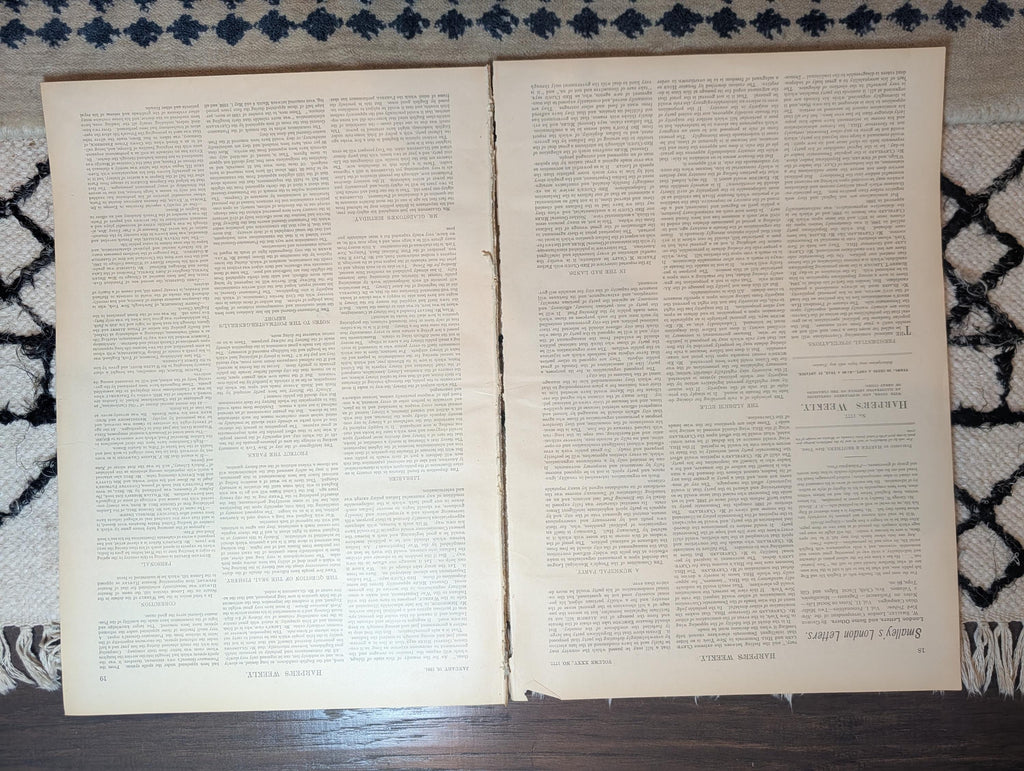 1891 Remington "The Last Stand" Double-Page Centerfold — Buffalo Bill — Jan 10