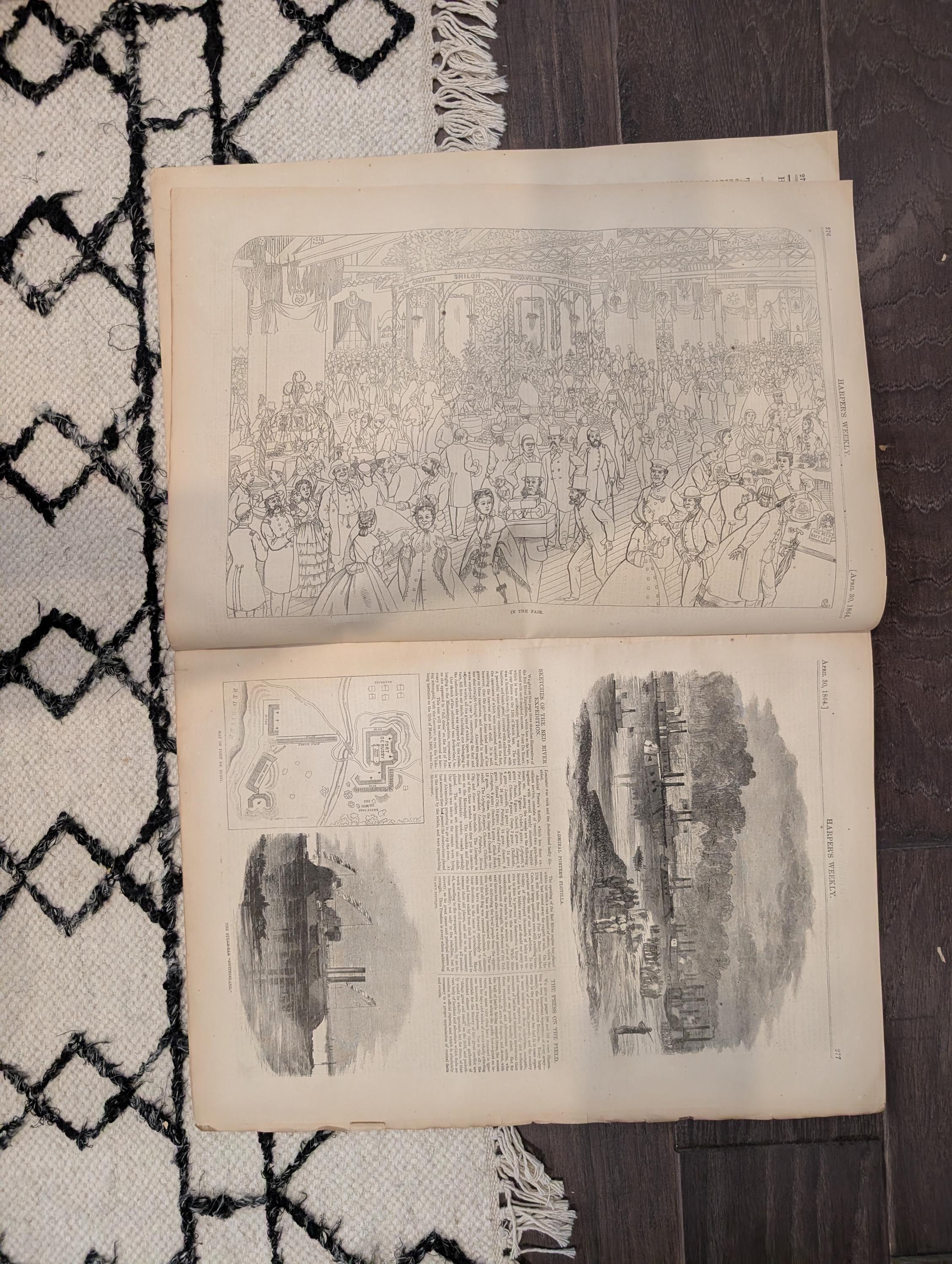 1864 Fort Pillow Massacre Harper's Weekly April 30 Thomas Nast Georgia