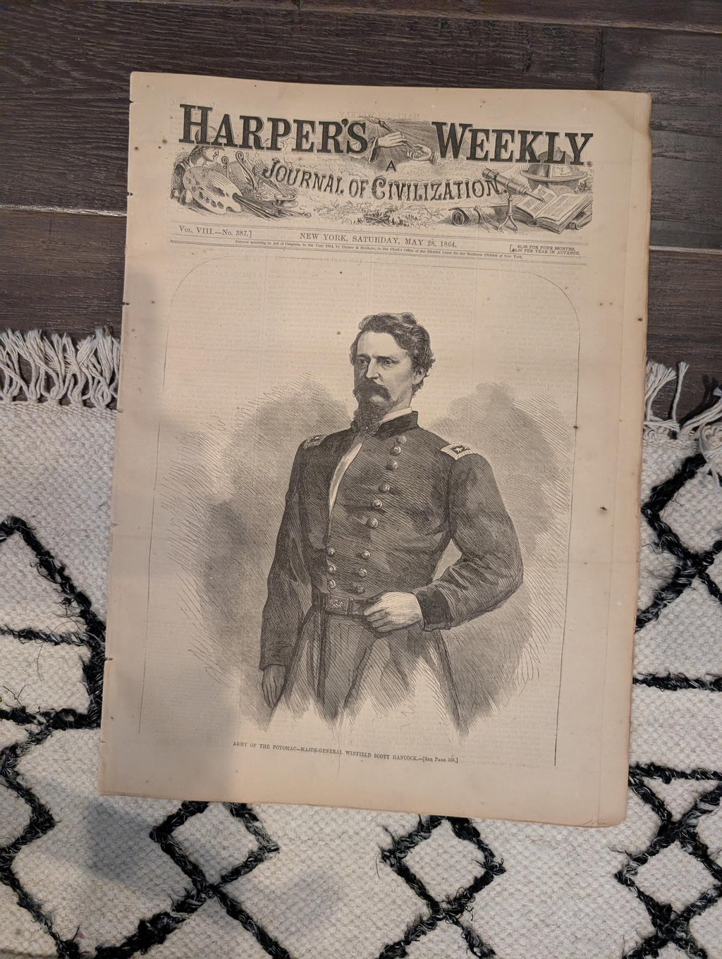 1864 Ulysses S. Grant Harper's Weekly  May 28 Fight It Out All Summer