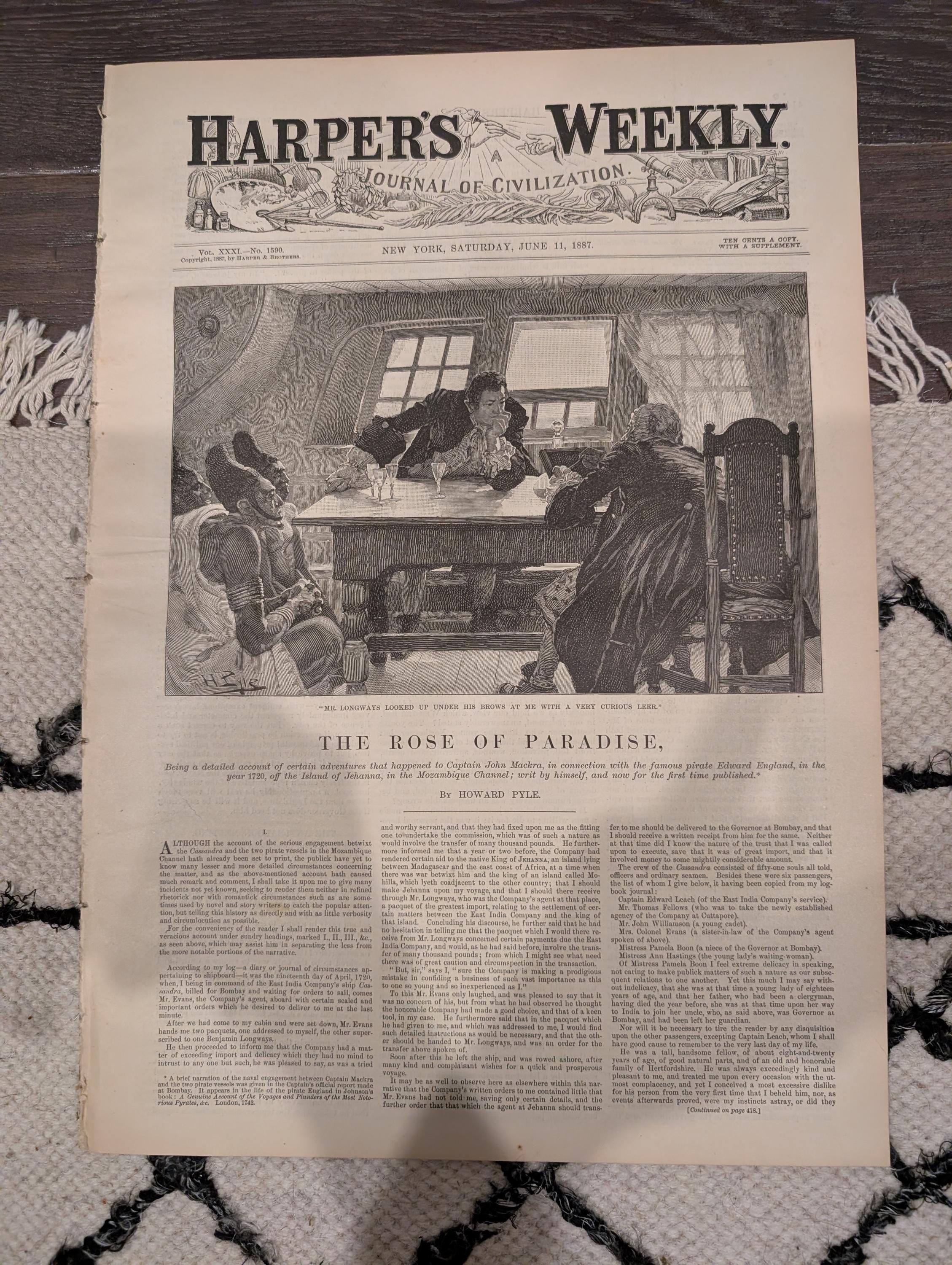 Harper’s Weekly — June 11, 1887 — West Point, Colorado, Nashville, Saranac Lake — Howard Pyle Front Page