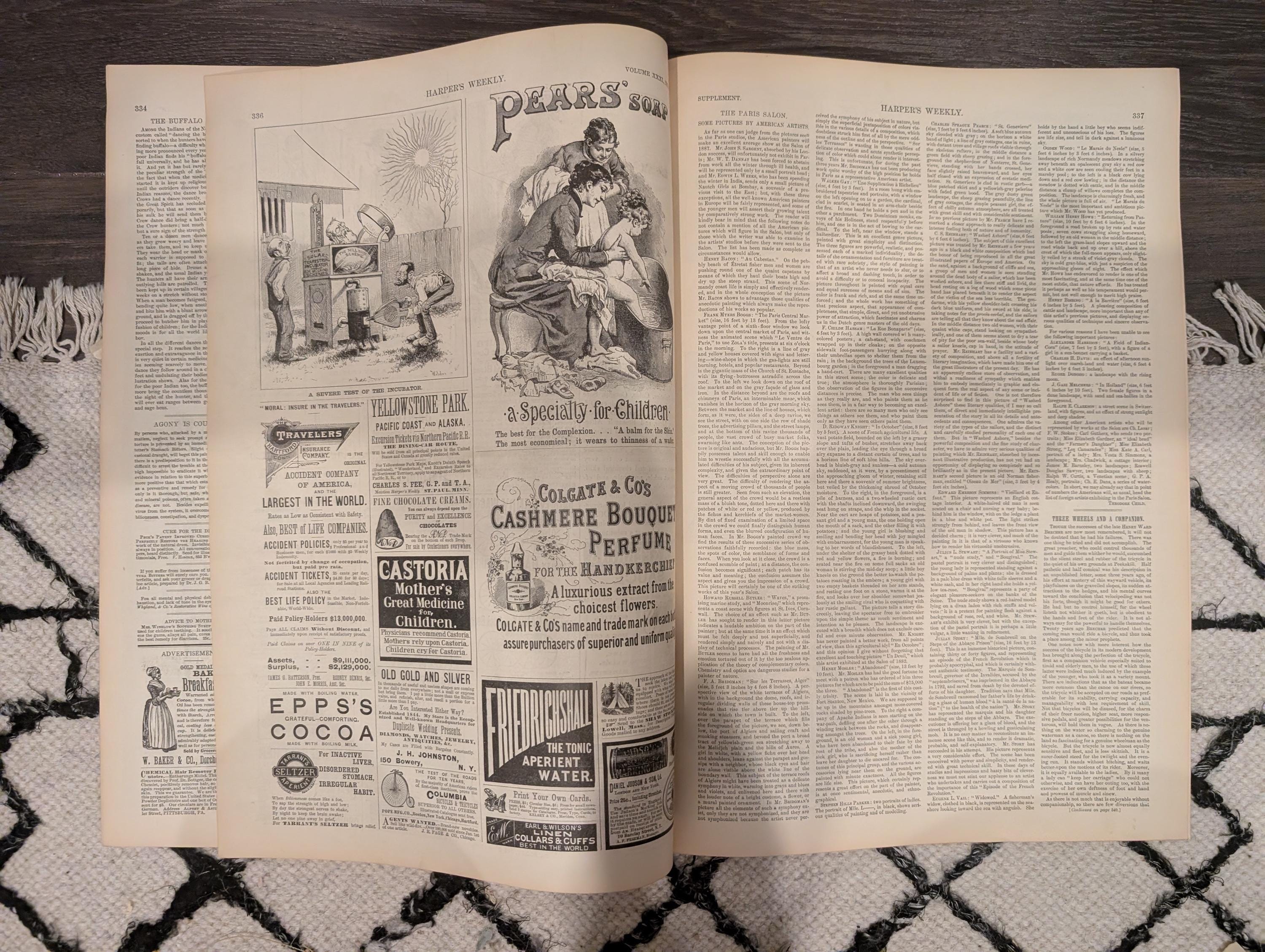 Harper’s Weekly May 7 1887 – Tennessee 1887 Cover, Knoxville Views, Westminster Dogs, Buffalo Dance, Paris Salon