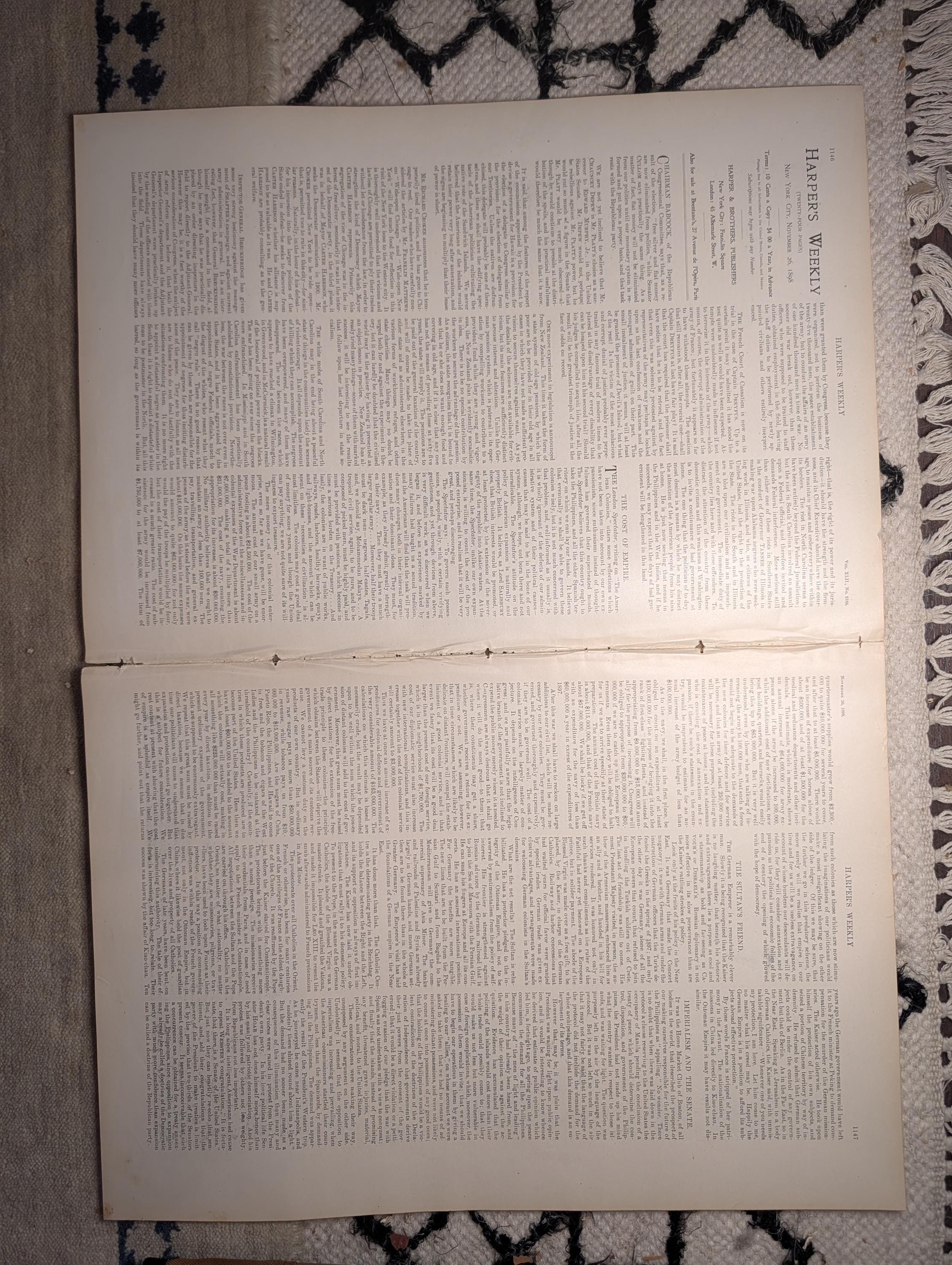 1898 Second Zionist Congress — Herzl Photos, Zionist Flag, Manila Insurgents — Nov 26