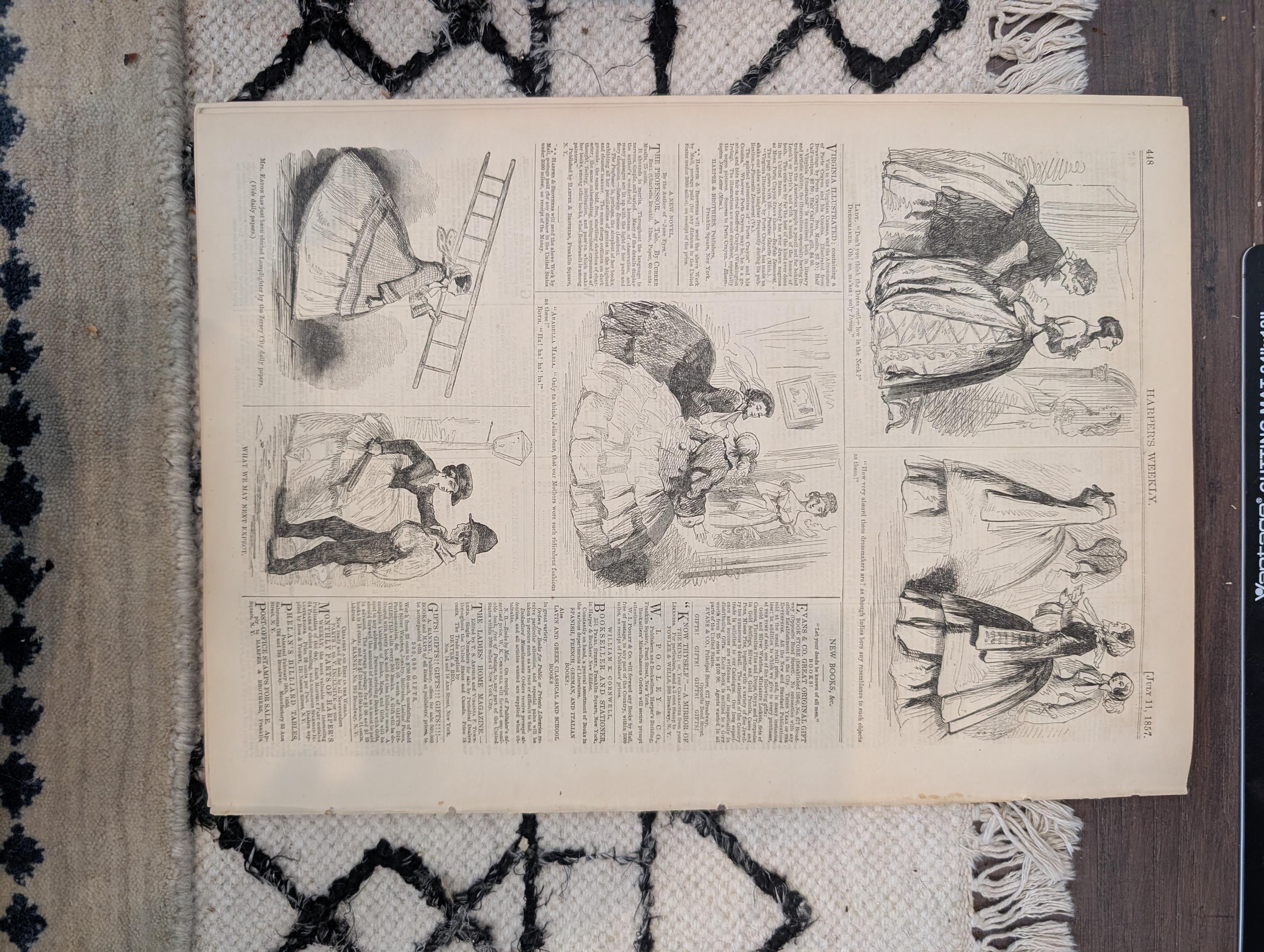 1857 San Francisco and Salt Lake City Harper's Weekly July 11 Brigham Young