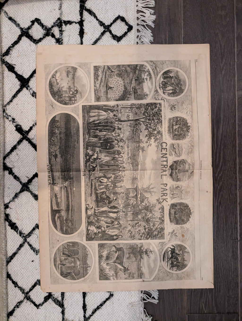 1864 Ezra's Church Harper's Weekly August 27 Thomas Nast Central Park