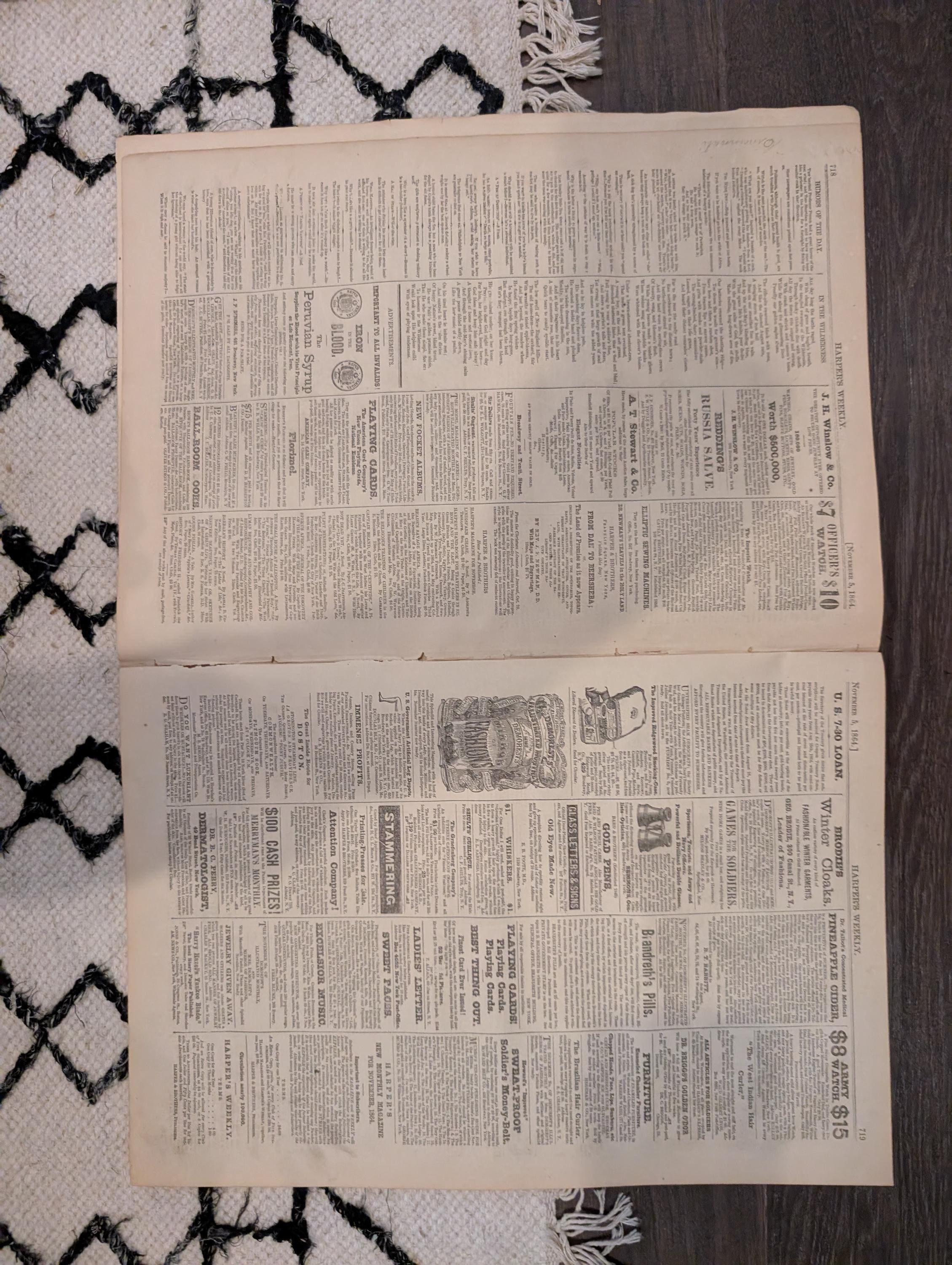 1864 Phil Sheridan's Ride Harper's Weekly November 05 Petersburg Dutch Gap