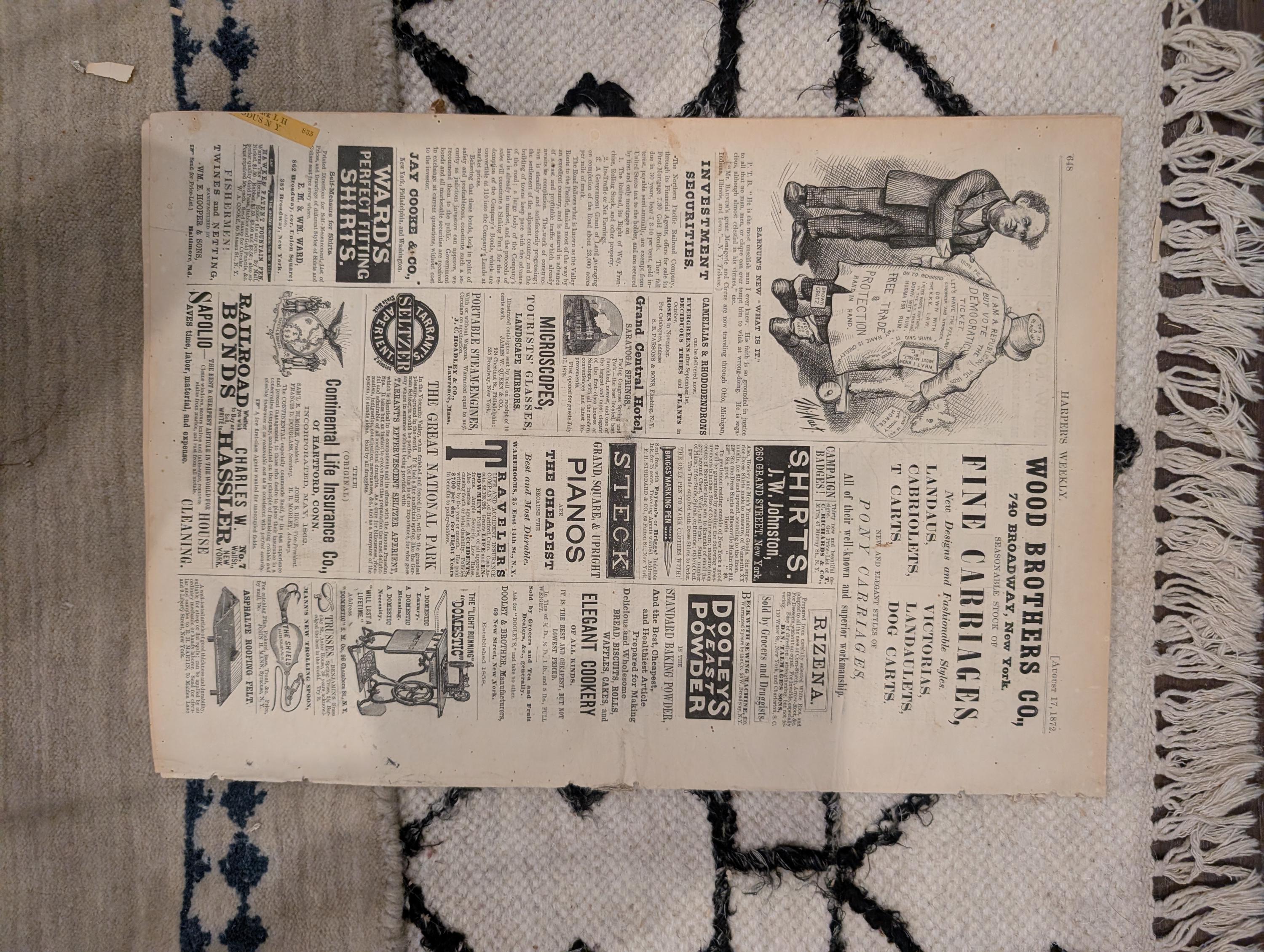 1872 Winslow Homer Beach Harper's Weekly Aug 17 Thomas Nast