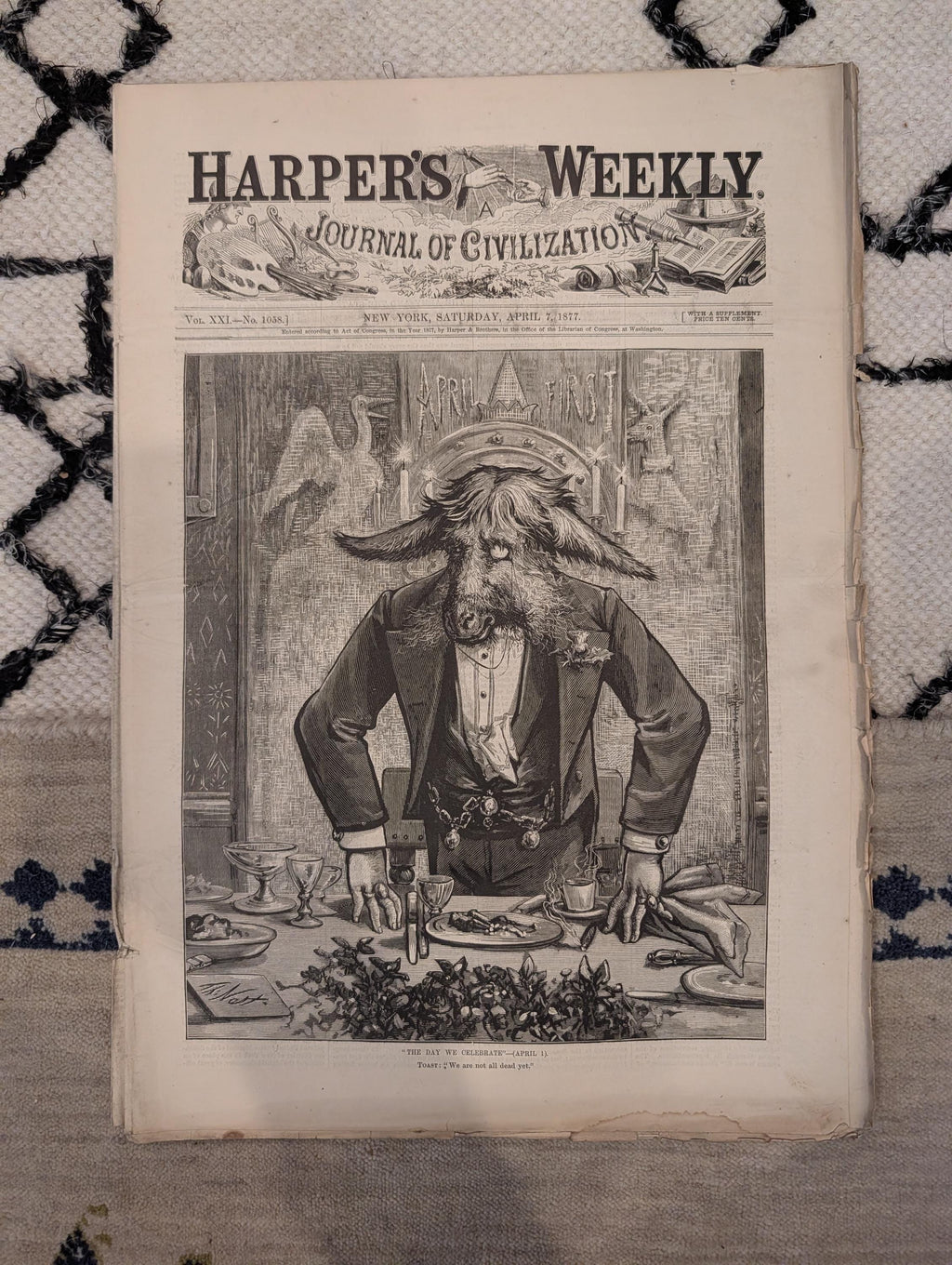 1877 Gen. Miles vs. Indians, Panama Railroad, York Minster — Apr 7