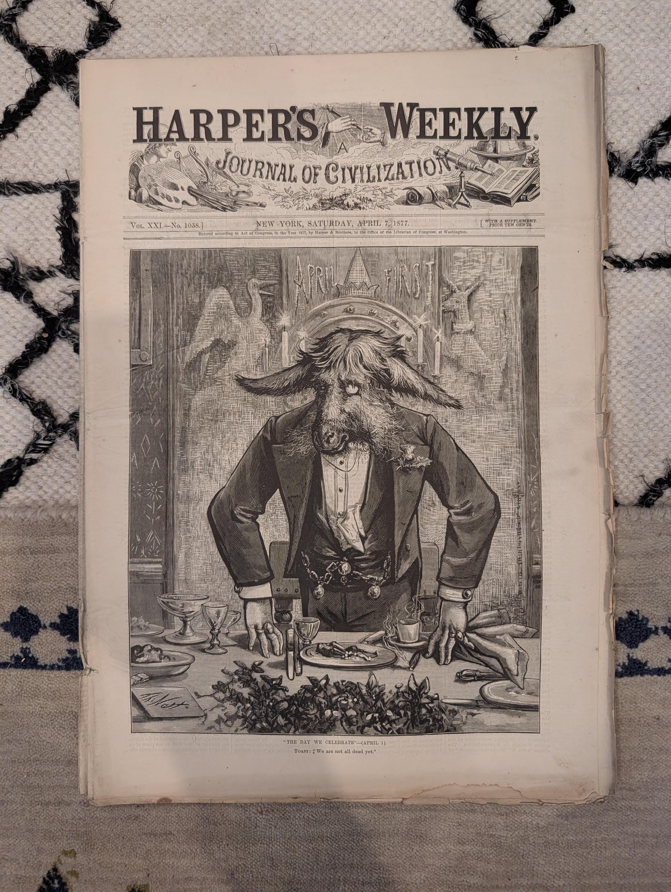 1877 Gen. Miles vs. Indians, Panama Railroad, York Minster — Apr 7