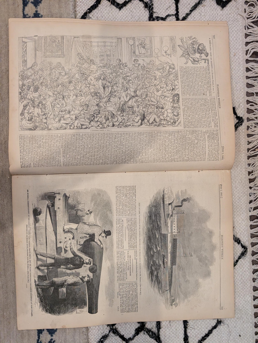 1861 Military Occupation Baltimore Harper's Weekly June 01 Jefferson Davis