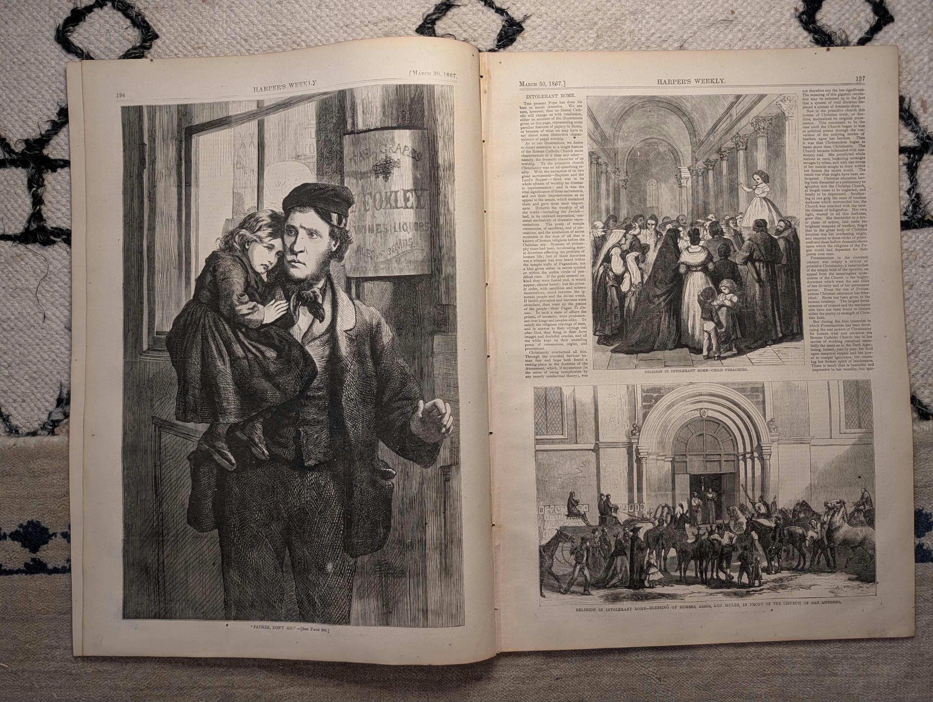 1867 Nast "Amphitheatrum Johnsonianum," Freedmen's Schools Atlanta — Mar 30