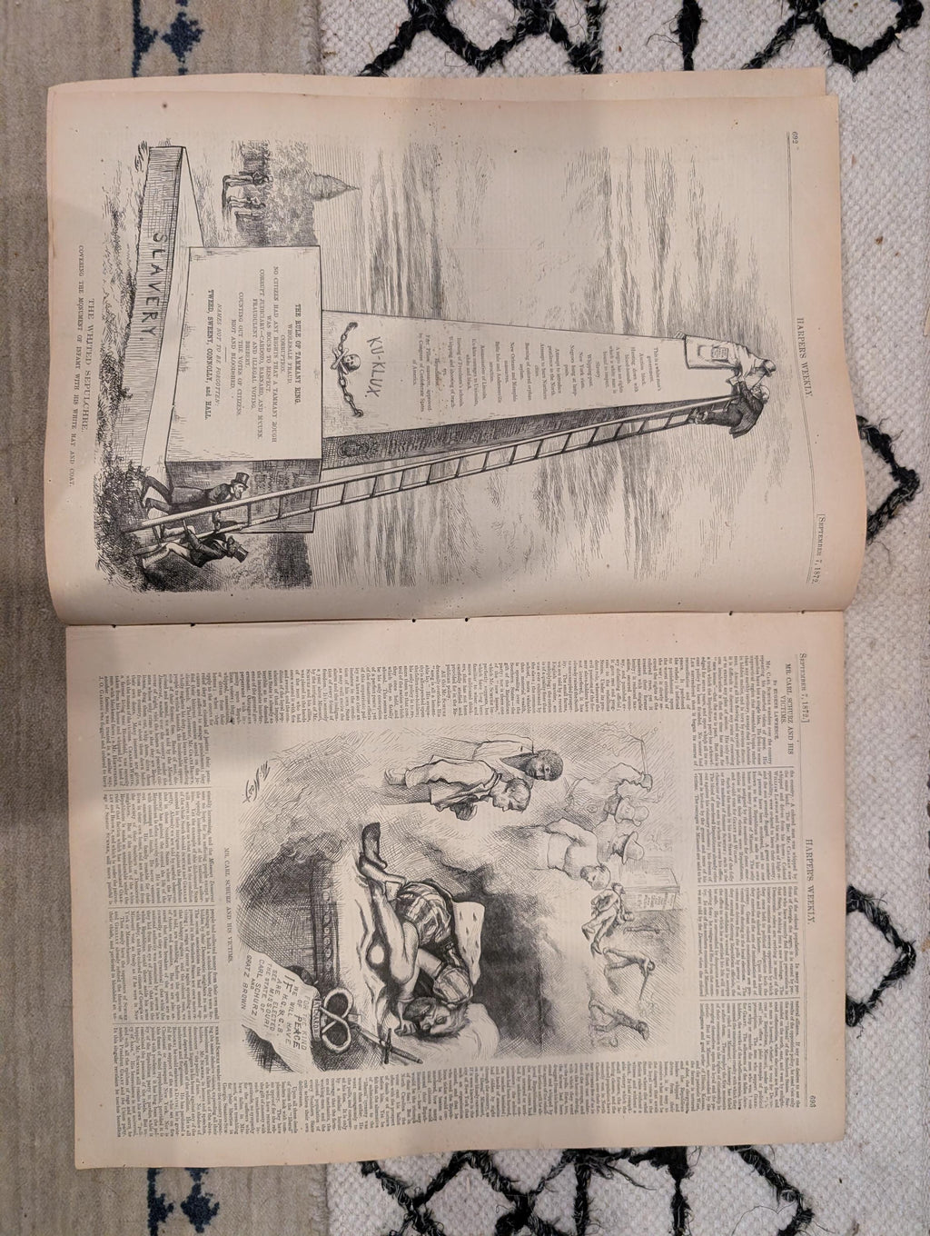 1872 Nast Democrats Republicans Harper's Weekly Sept 07 Reconstruction
