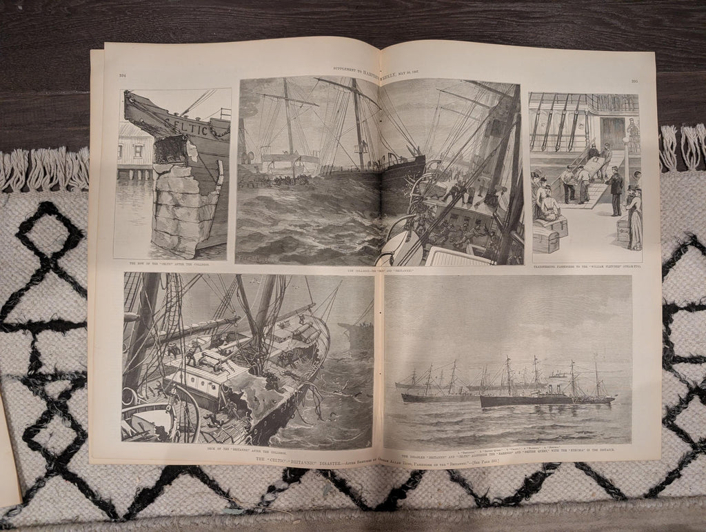 Harper’s Weekly – May 28, 1887 – Chicago Front Page, Decoration Day Centerfold, Rural Pennsylvania Auction, Broadway Elevated Railroad