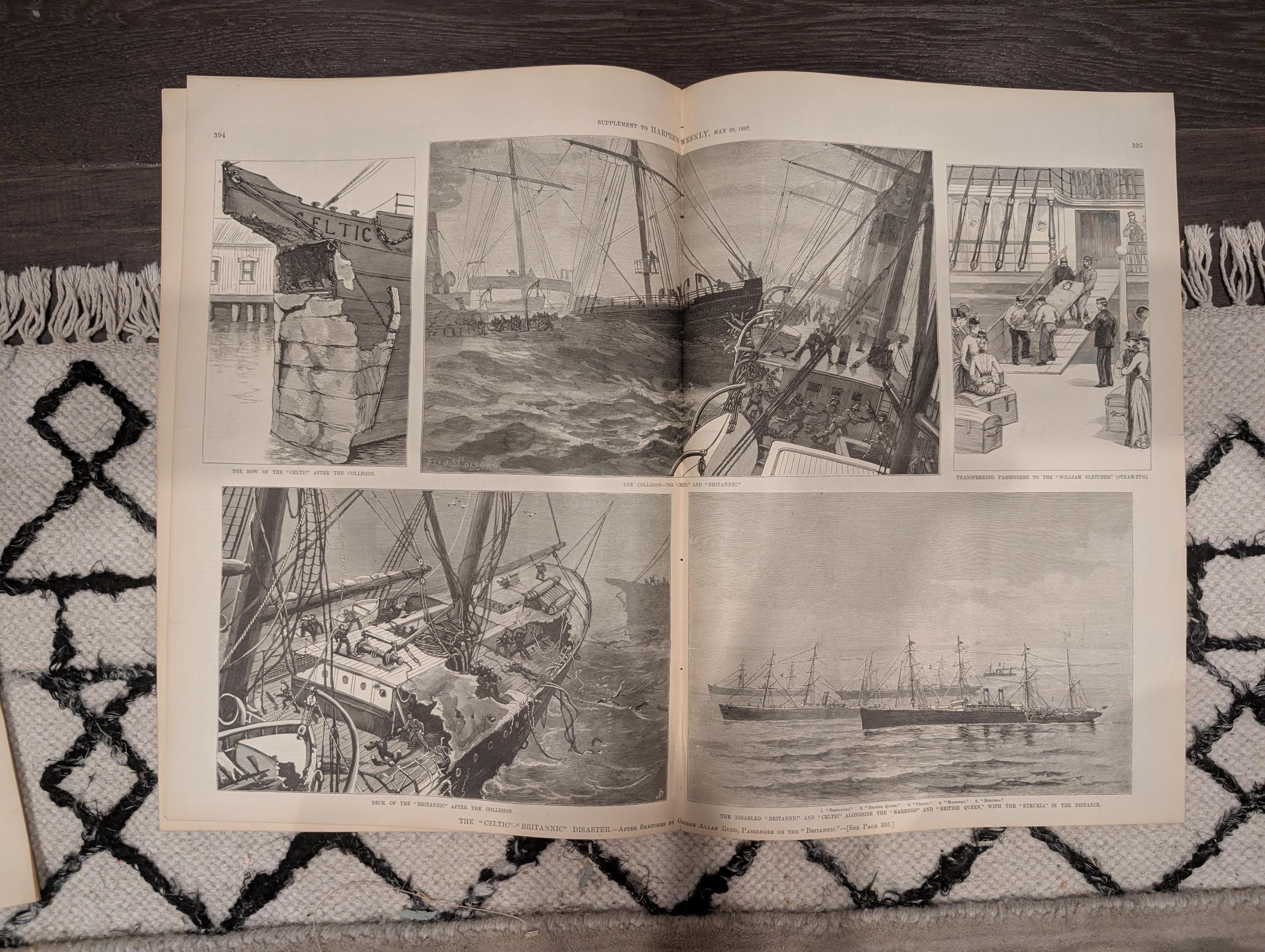 Harper’s Weekly – May 28, 1887 – Chicago Front Page, Decoration Day Centerfold, Rural Pennsylvania Auction, Broadway Elevated Railroad