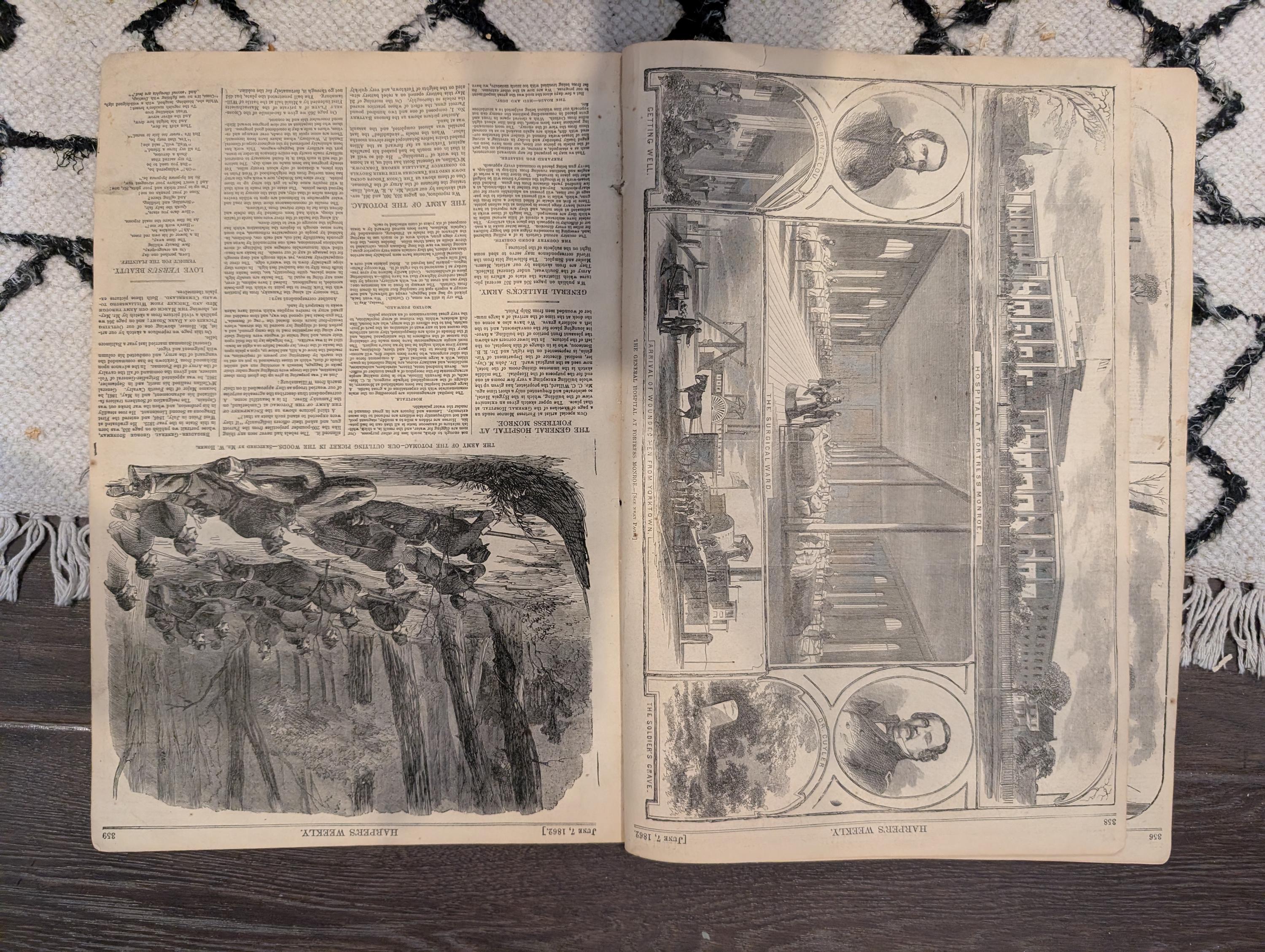 Harper’s Weekly – June 7, 1862 – Winslow Homer Civil War Print • Cold Harbor • Parrott Guns • McClellan’s March