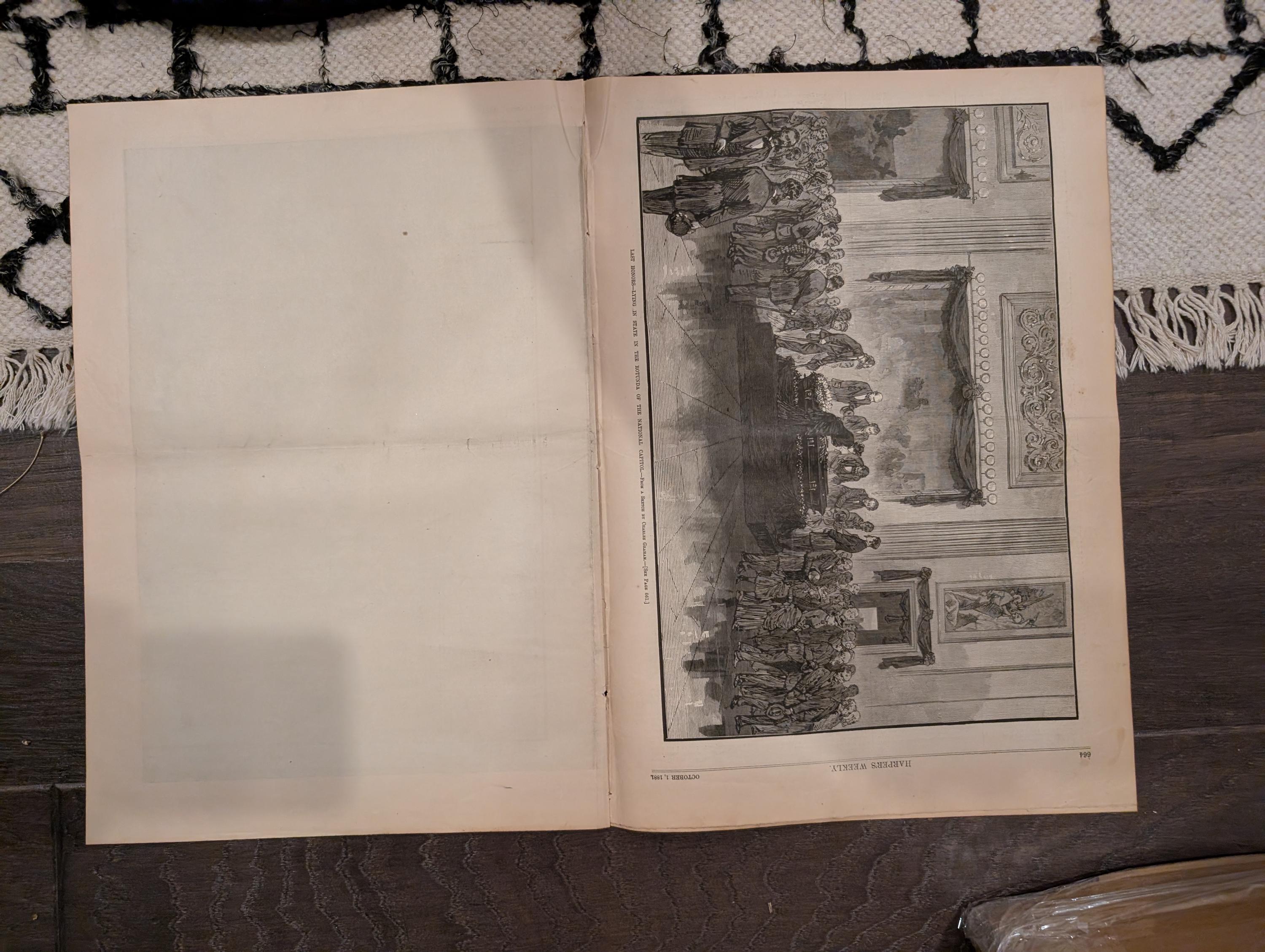 1881 Nast Weeping Liberty, Garfield Death Bed, Arthur Takes Oath, Mother — Oct 1