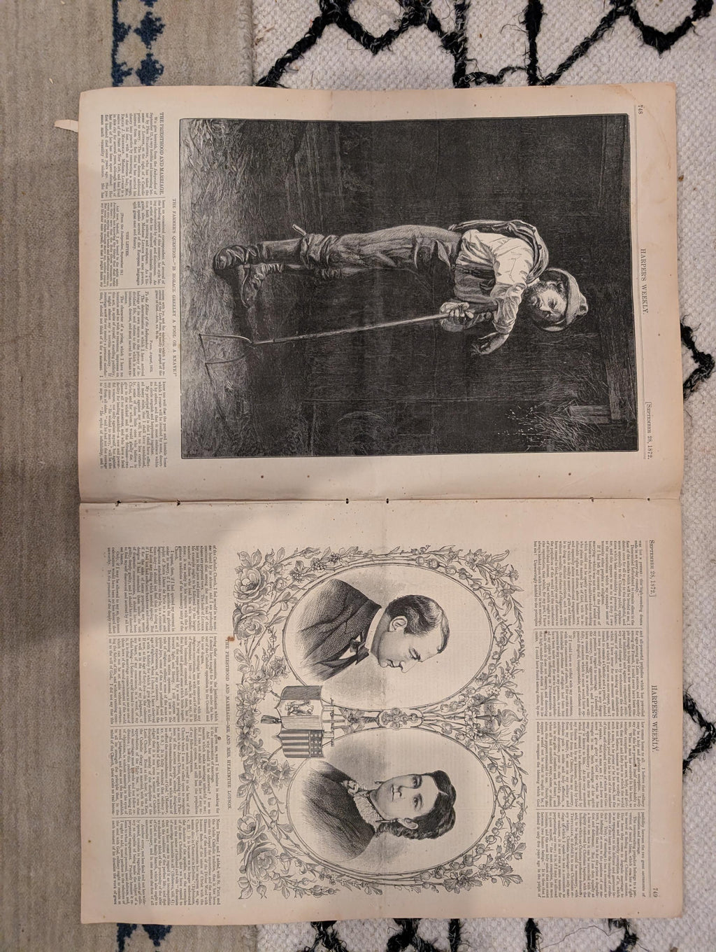 1872 Nast Campaign Key Note Harper's Weekly Sept 28 Greeley Riots