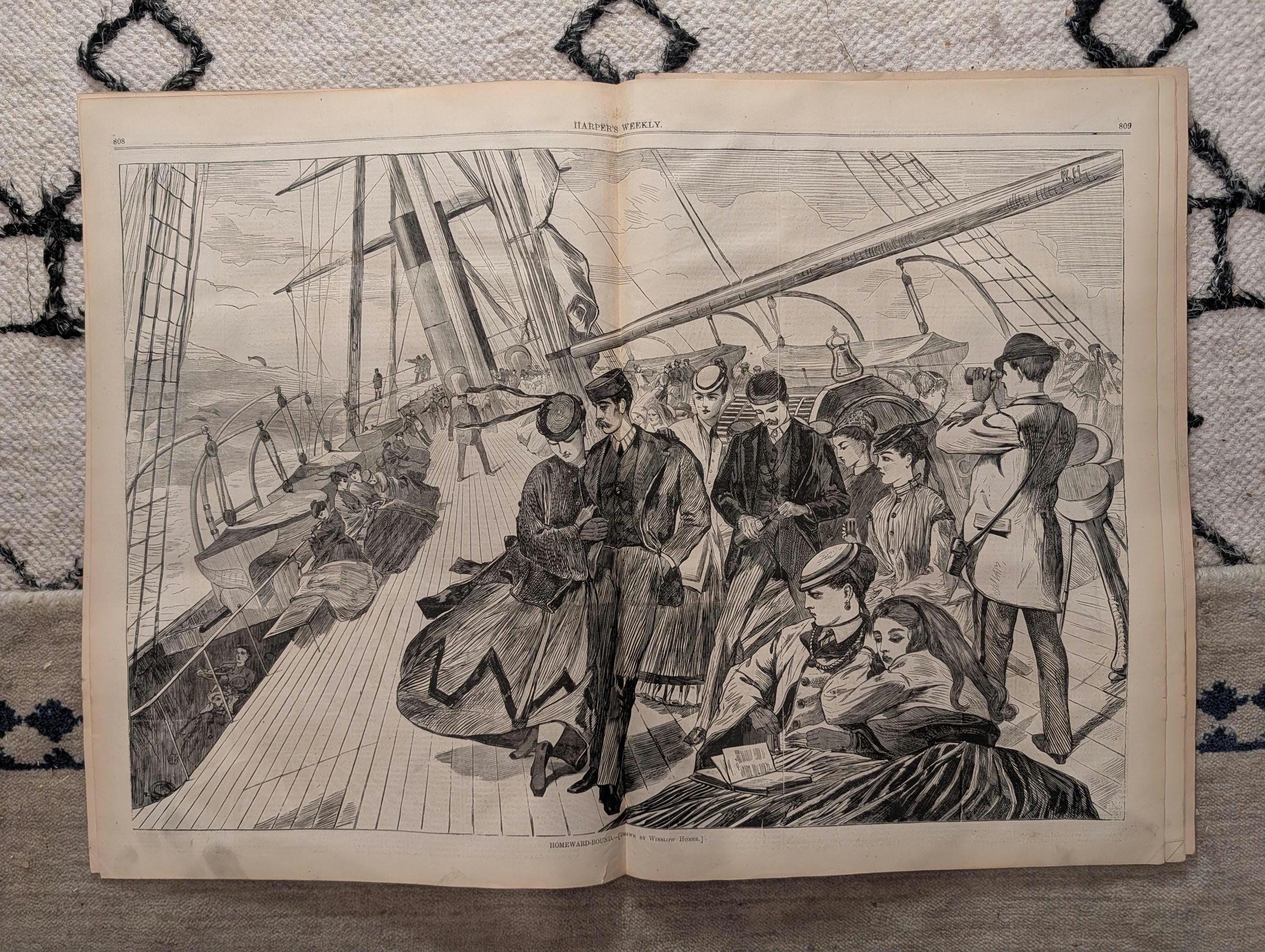 1867 Winslow Homer "Homeward Bound" Centerfold, James Watt, Dickens — Dec 21