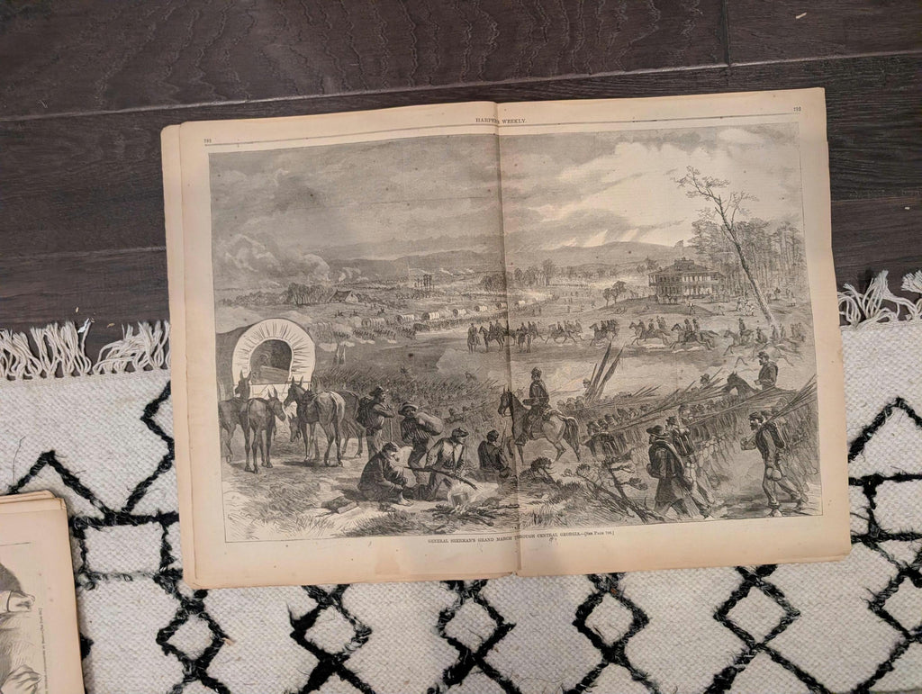 1864 Sherman's March Georgia Harper's Weekly December 10 Prisoners Exchanged