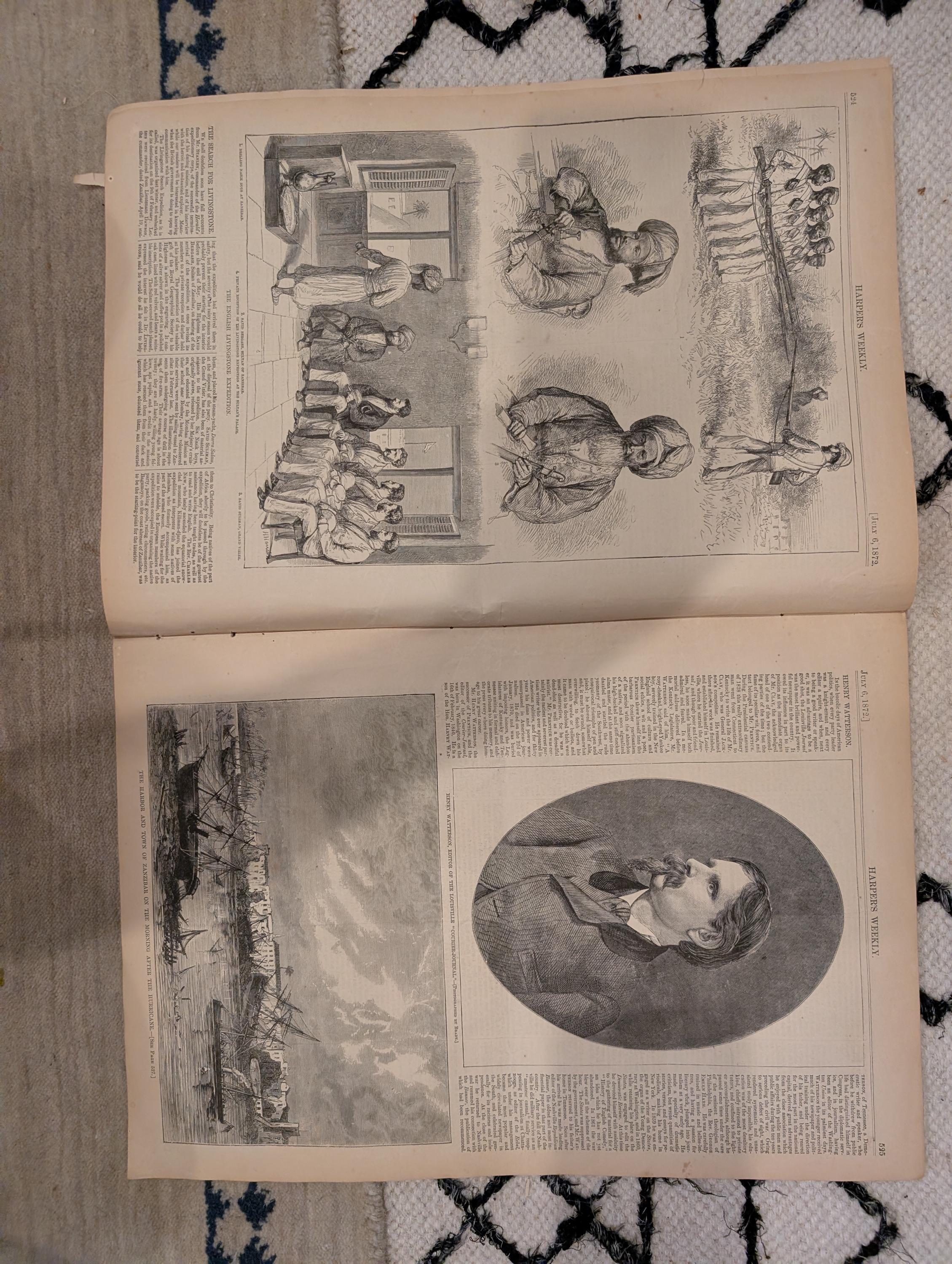 1872 Central Synagogue NYC Harper's Weekly July 06 Winslow Homer Making Hay