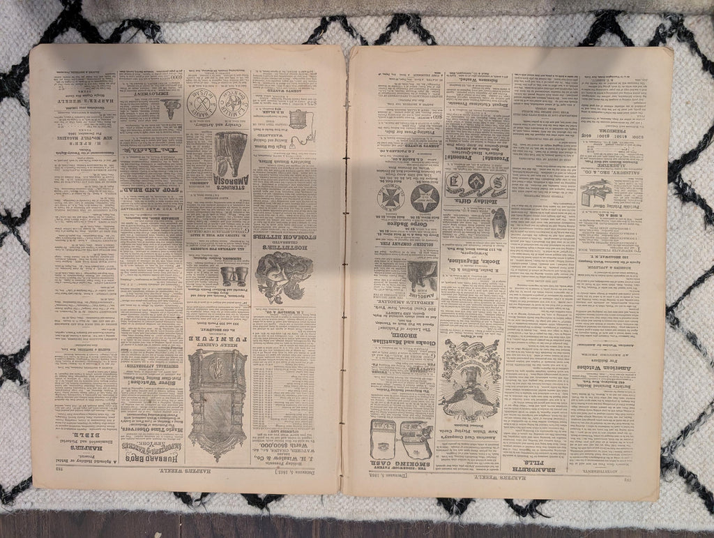 Harper’s Weekly, December 5, 1863 – The President’s Hymn, Thanksgiving Issue, Union Allegory, Civil War Newspaper