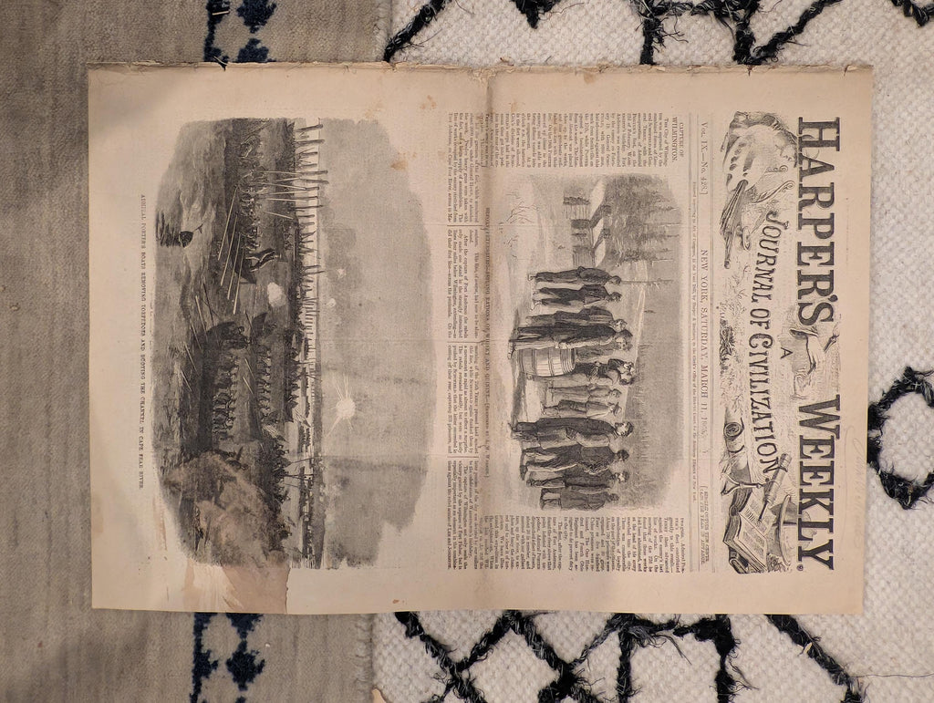 1865 Harper's Ferry Petersburg Harper's Weekly March 11 Atlantic Cable