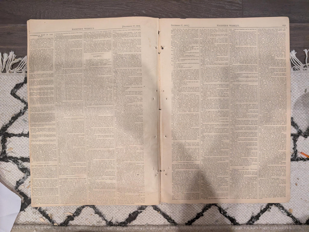 Harper’s Weekly — September 27, 1862 — Rebel Occupation of Frederick & Hagerstown, Maryland + Cincinnati Views