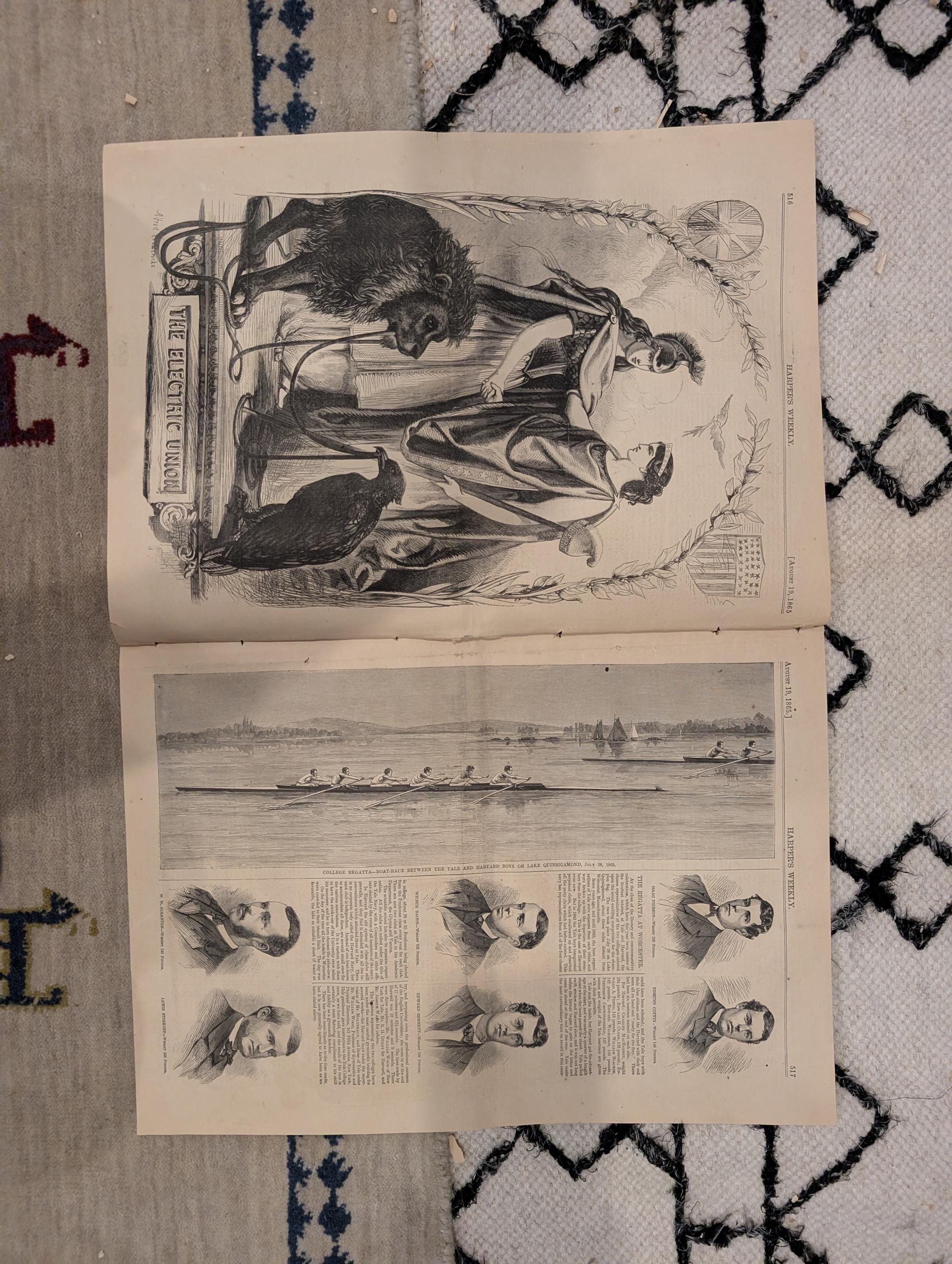 1865 Aug 19  Jefferson Davis, Yale Harvard Regatta, Transatlantic Telegraph