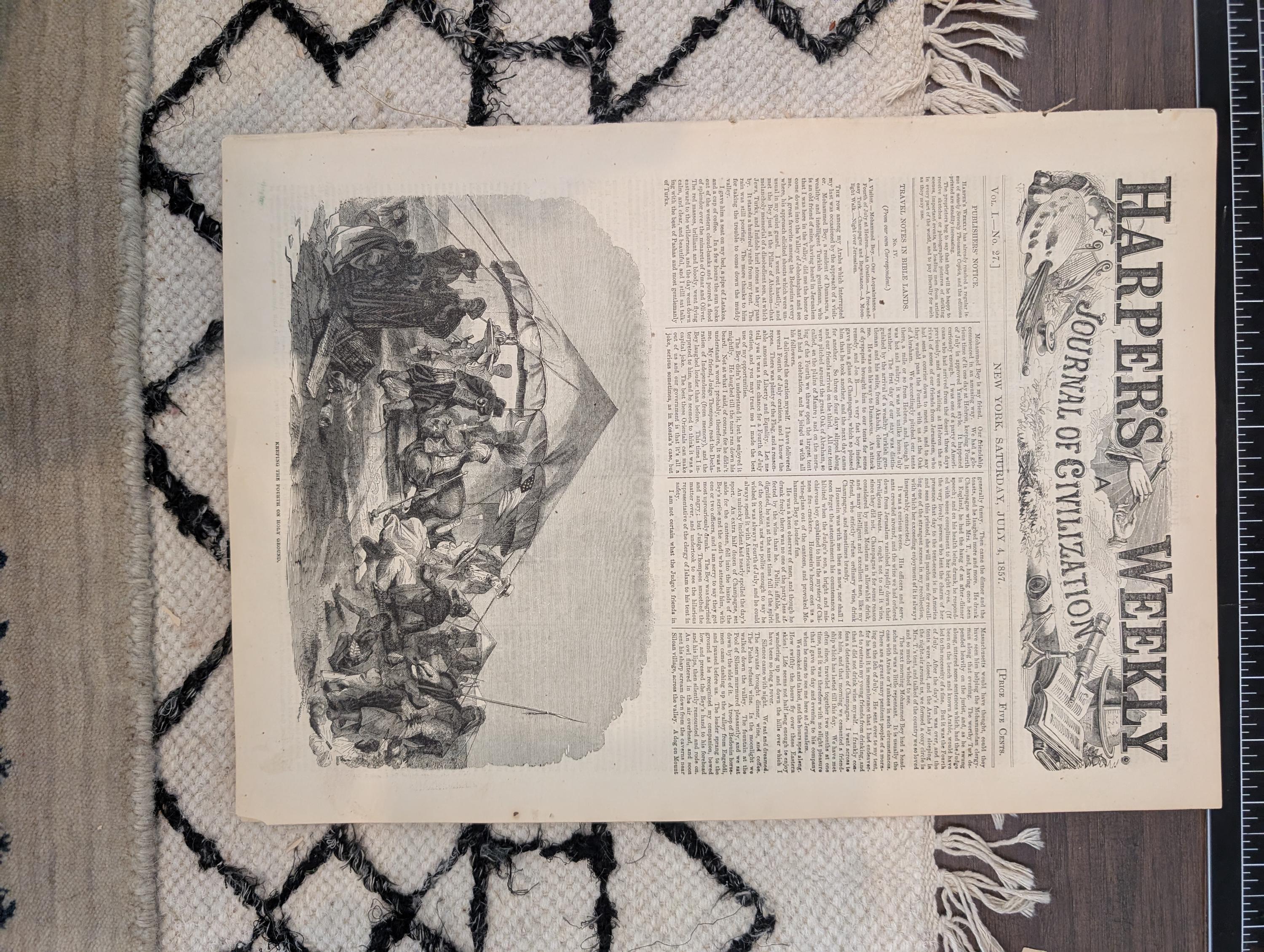 1857 Cincinnati and St. Louis Harper's Weekly July 04 Henry Clay Kentucky