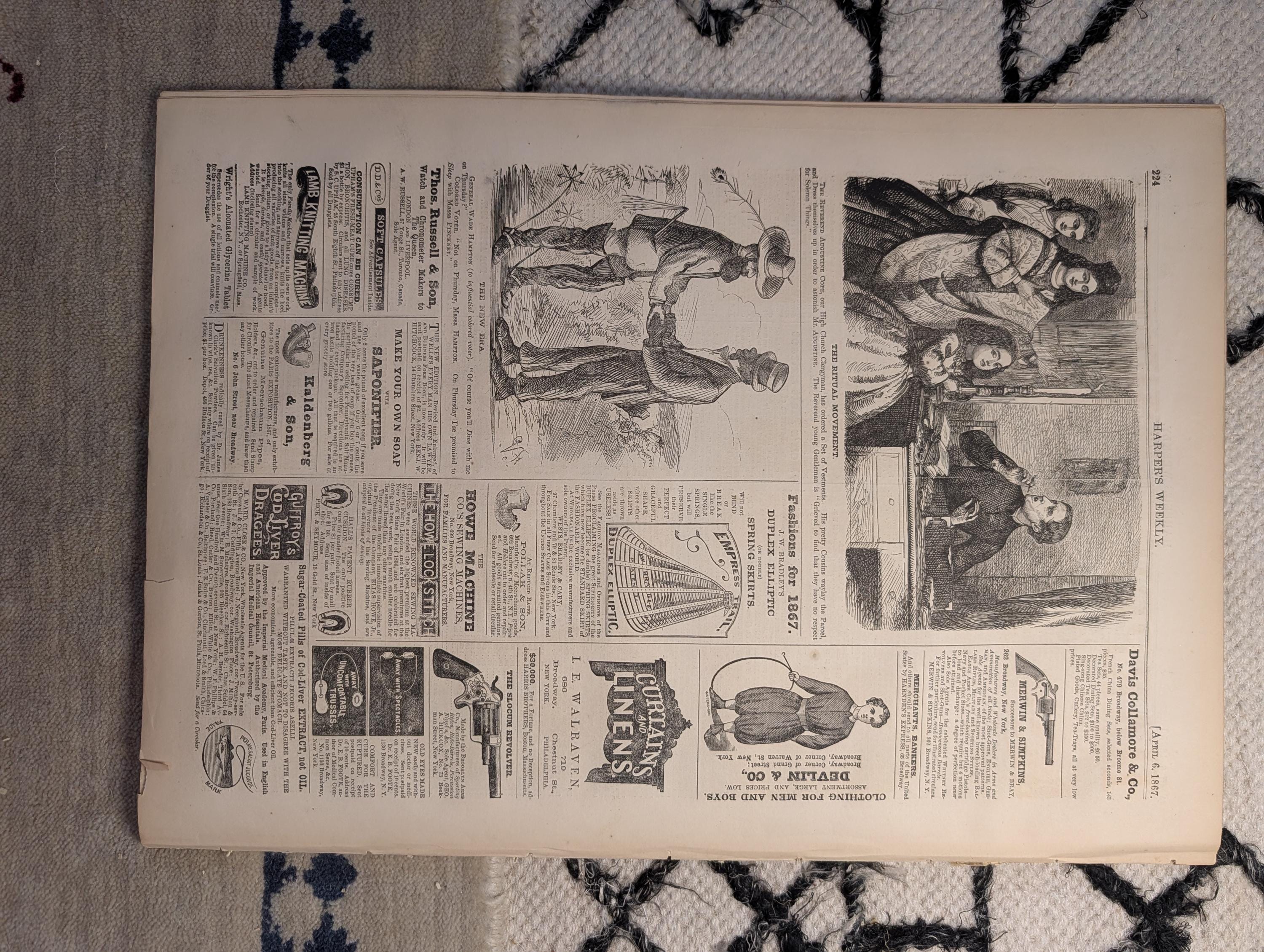 1867 Nast St. Patrick's Day, Reconstruction Commanders Centerfold — Apr 6