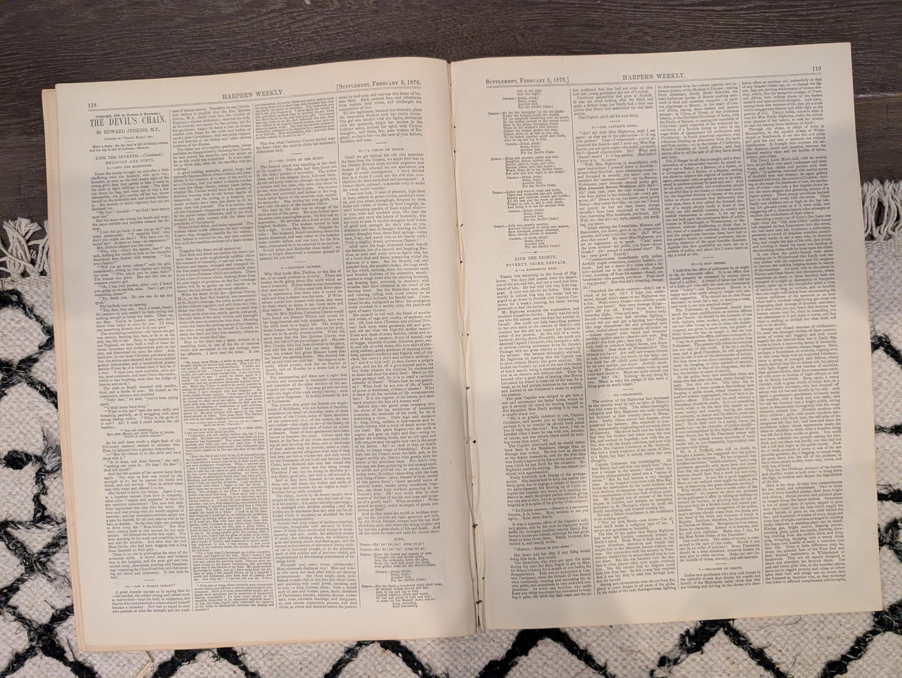 Harper’s Weekly February 5, 1876, Port Royal Naval Station, Torpedo Service, Old Philadelphia, Prince of Wales