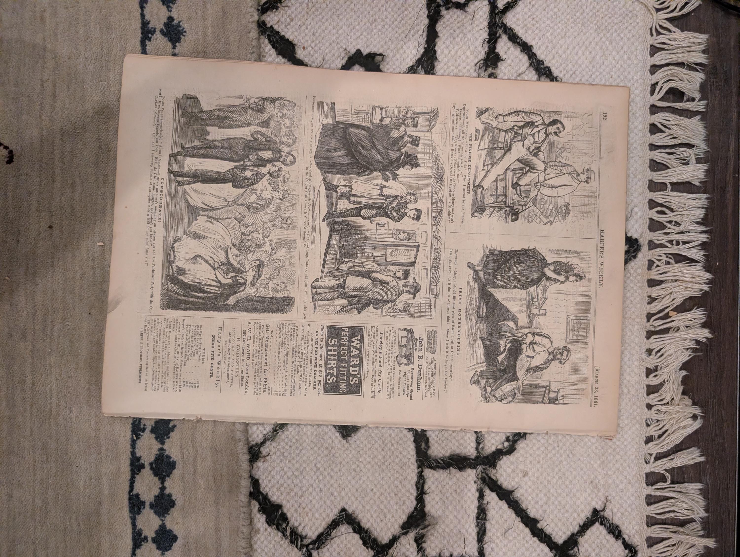 1861 The Alamo San Antonio Harper's Weekly March 23 General Twiggs