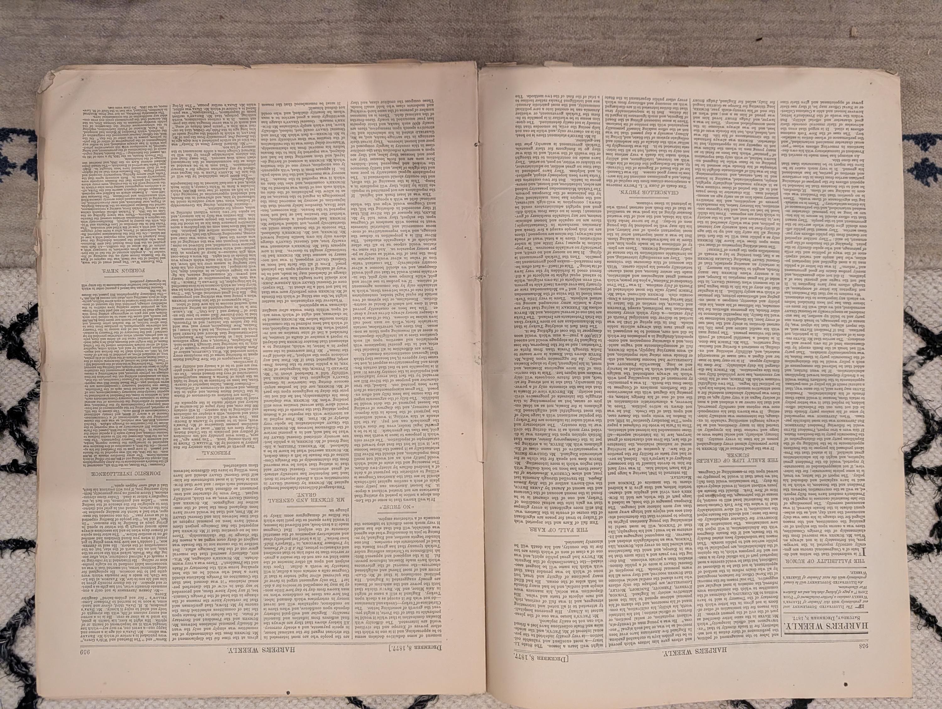 1877 Sitting Bull & U.S. Commission, Kars Fortress, Nast — Dec 8