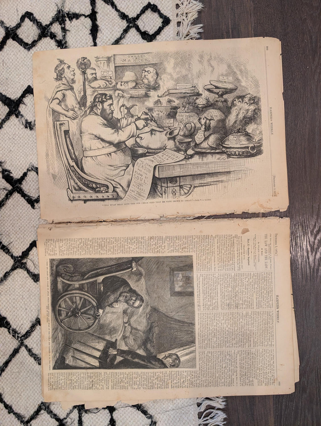 1874 Nast on Grant, Nero Centerfold, Arctic Discovery, Hogarth — Dec 5