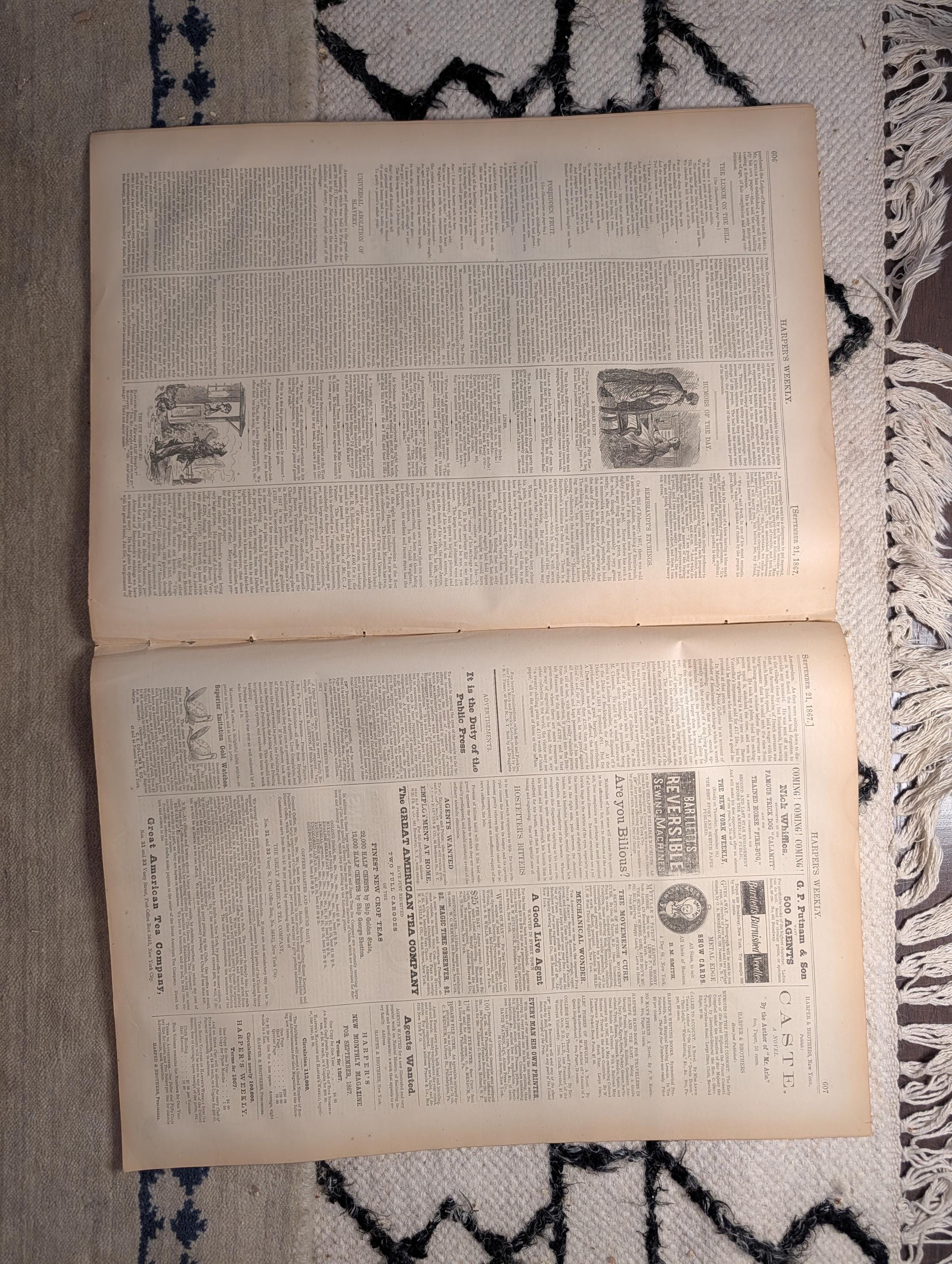 1867 Admiral Farragut & Empress of France, Seal Hunting, Agri Fair — Sep 21