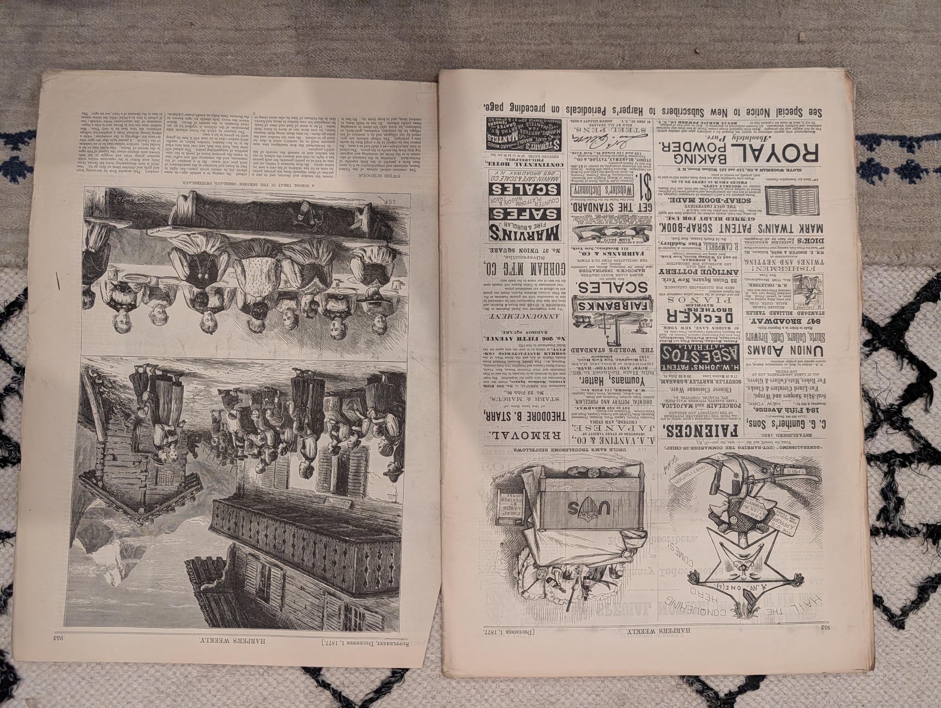 1877 Morton Funeral, Plevna Skirmish Circassians, Nast, Doctors — Dec 1