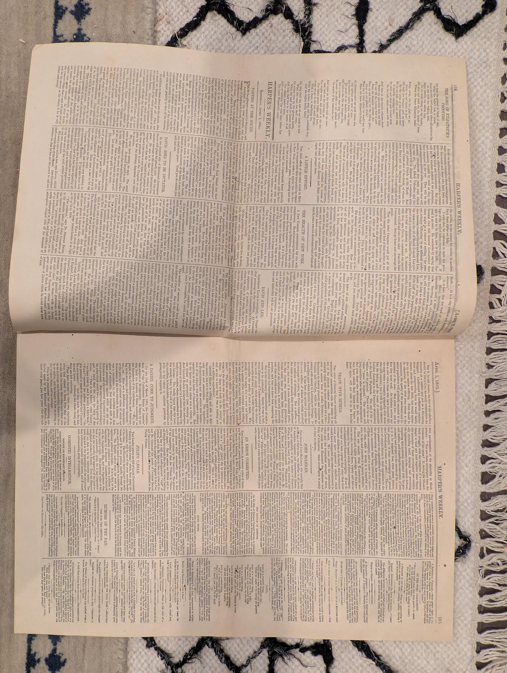 1861 Sherman's Entry Columbia Harper's Weekly April 01 Burning of Columbia