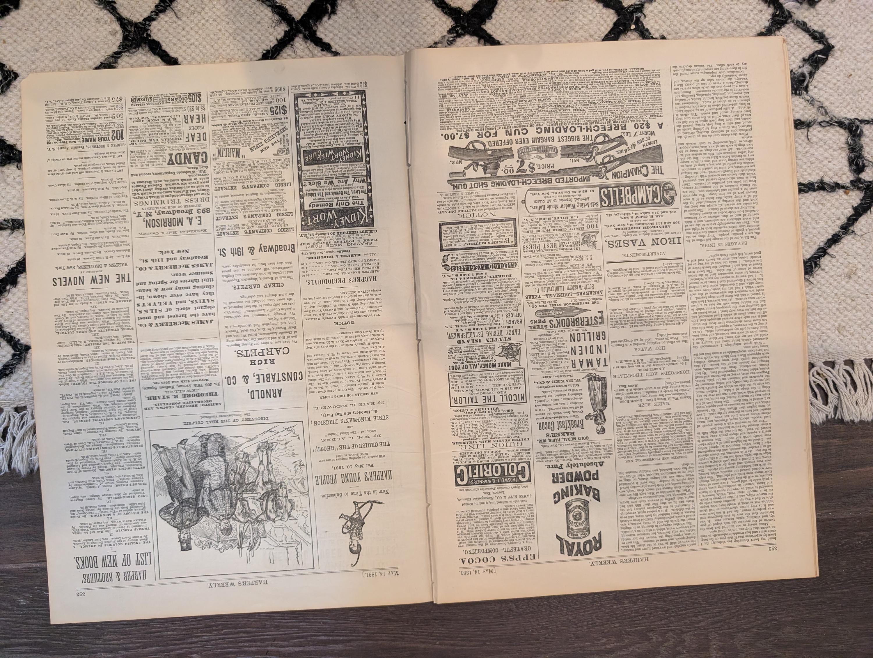 1881 Princeton Baseball Nine, Nast Double, Coaching Club, Cornell Crew — May 14
