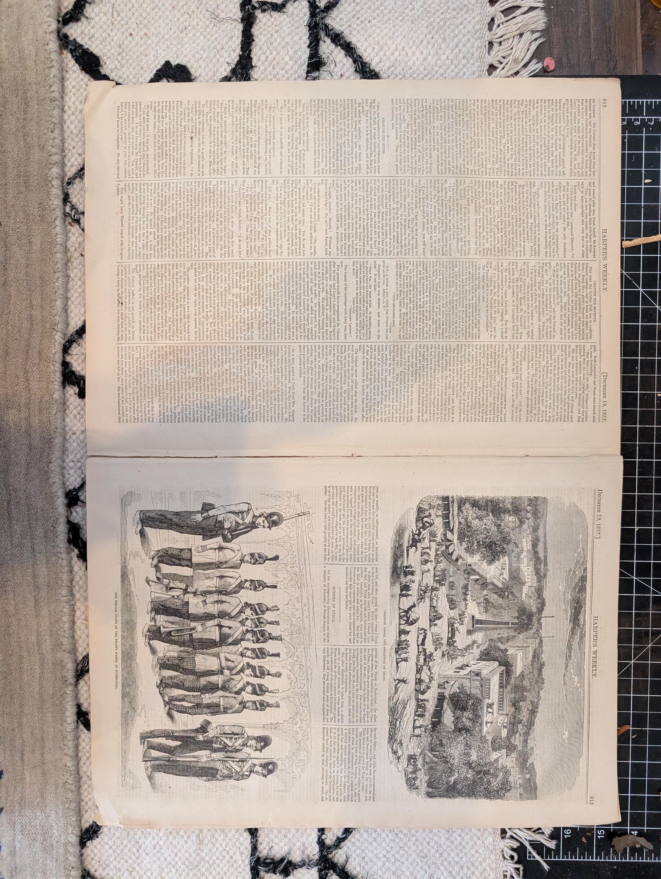 1857 Sir Henry Havelock Harper's Weekly December 19 Broadway Delhi Dogs