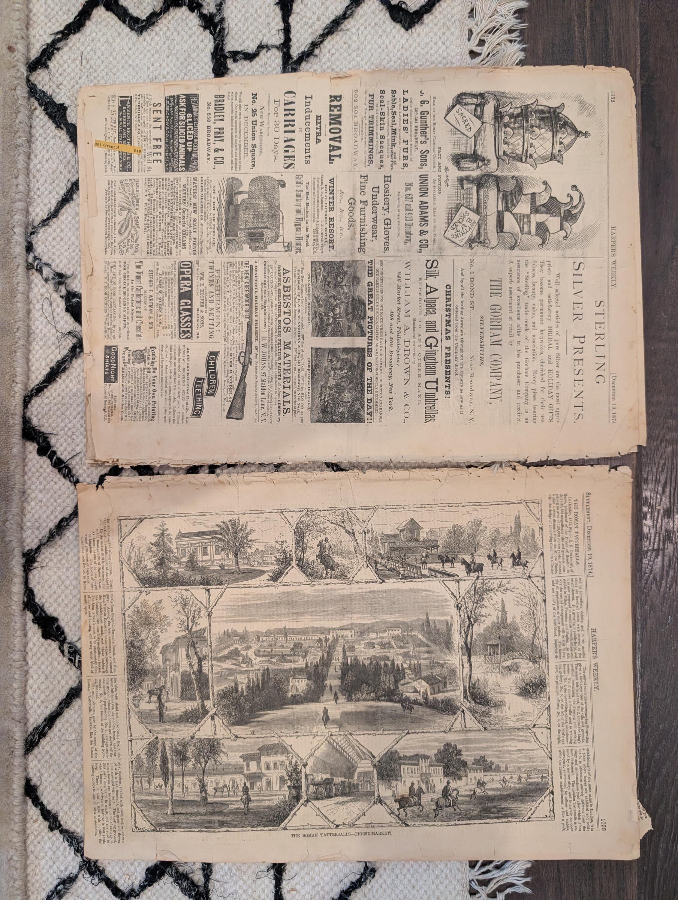 1874 Chicago Fire Dept · Nast on Teachers' Salaries · Grand Canyon & Yellowstone Supplement — Dec 19