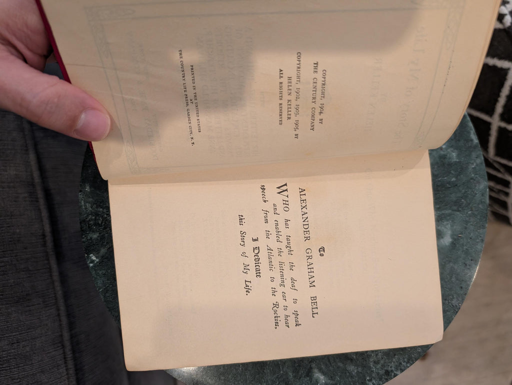 INSCRIBED Helen Keller *Association Copy*, "Story of My Life." 1924