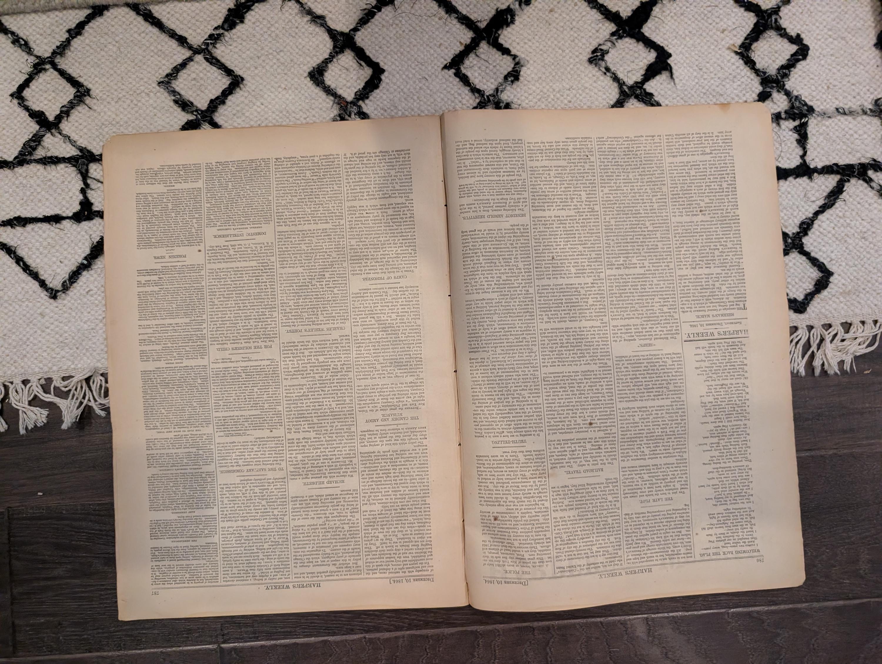 1864 Sherman's March Georgia Harper's Weekly December 10 Prisoners Exchanged