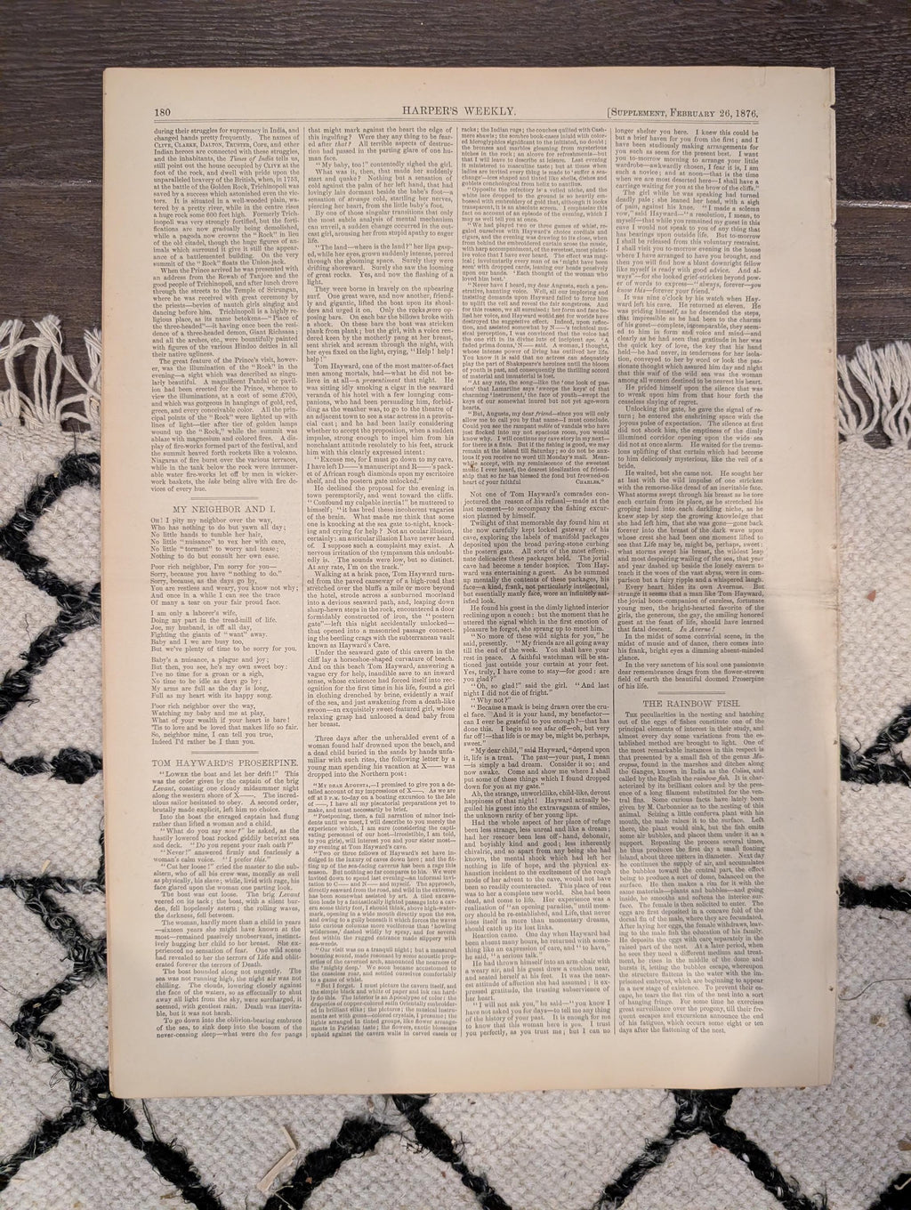 Harper’s Weekly Feb 26 1876 – Early American Football, Thomas Nast Cartoons, Frere Art, Complete Issue VG