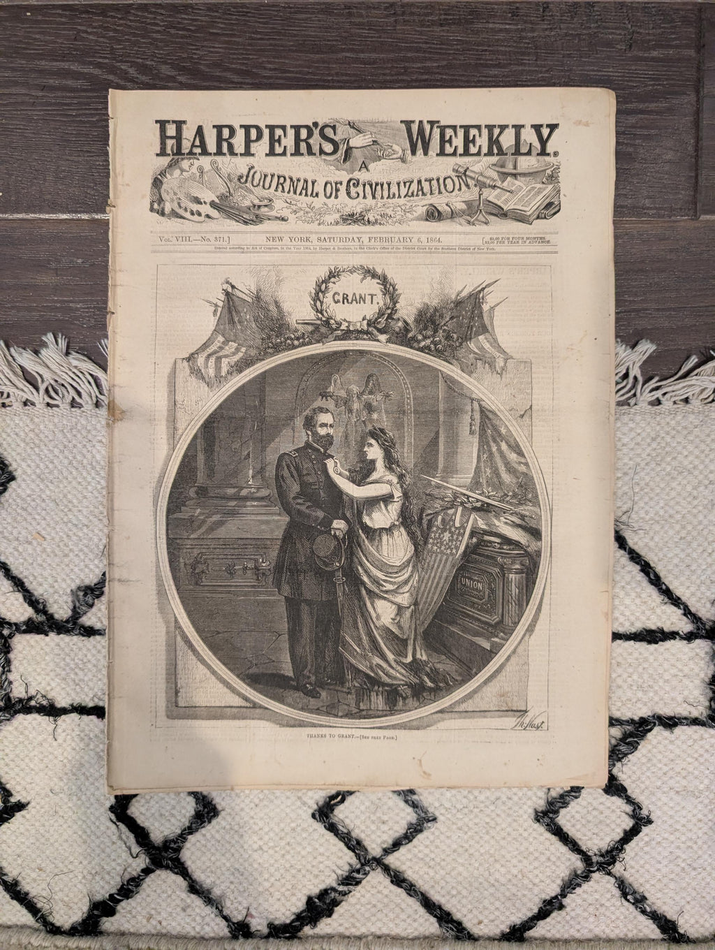 Harper's Weekly 1864 Winslow Homer Feb 06 Thomas Nast John Clem