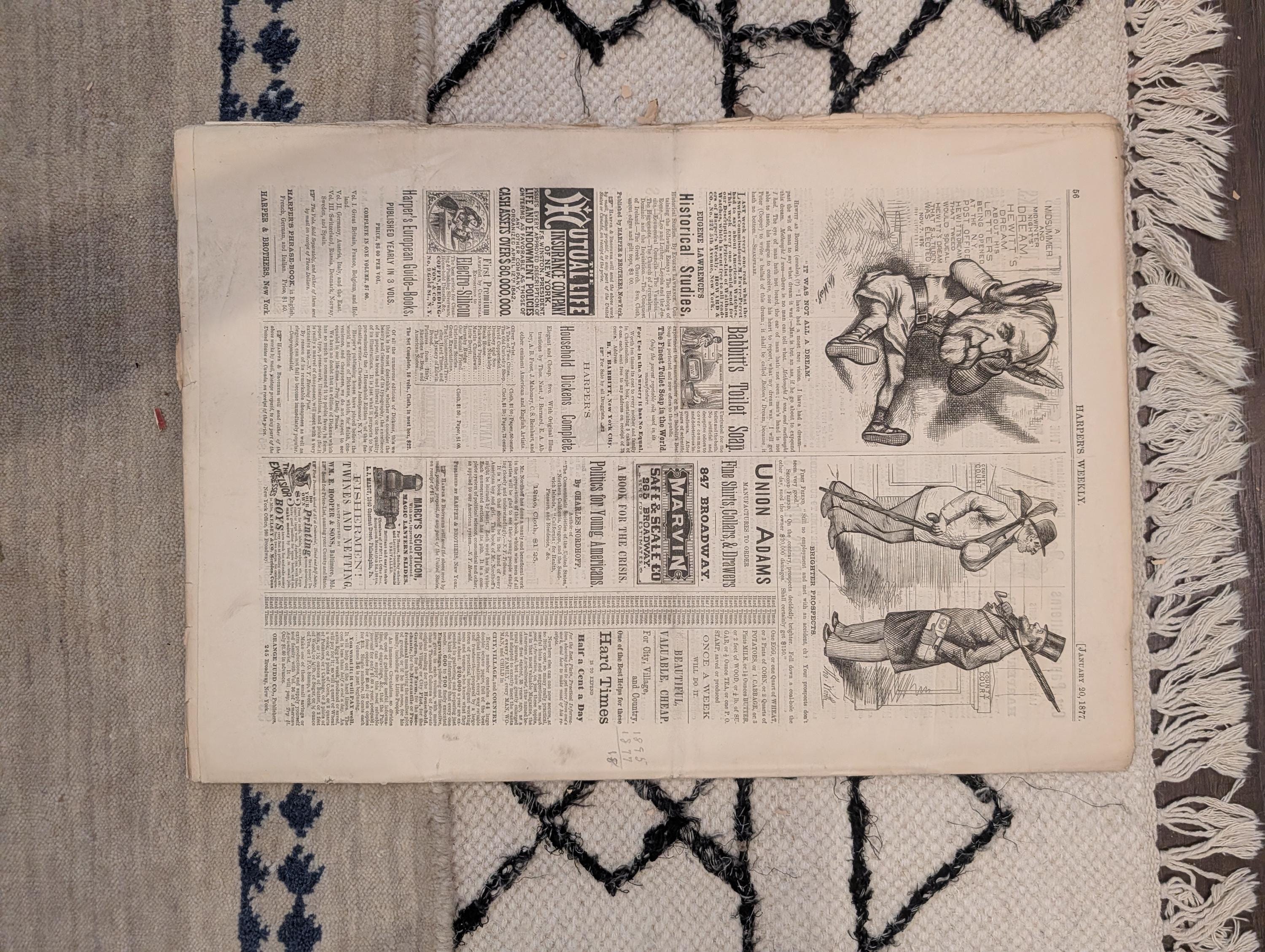 1877 Vanderbilt Portrait, Ashtabula Disaster, Snow Homeless NY — Jan 20