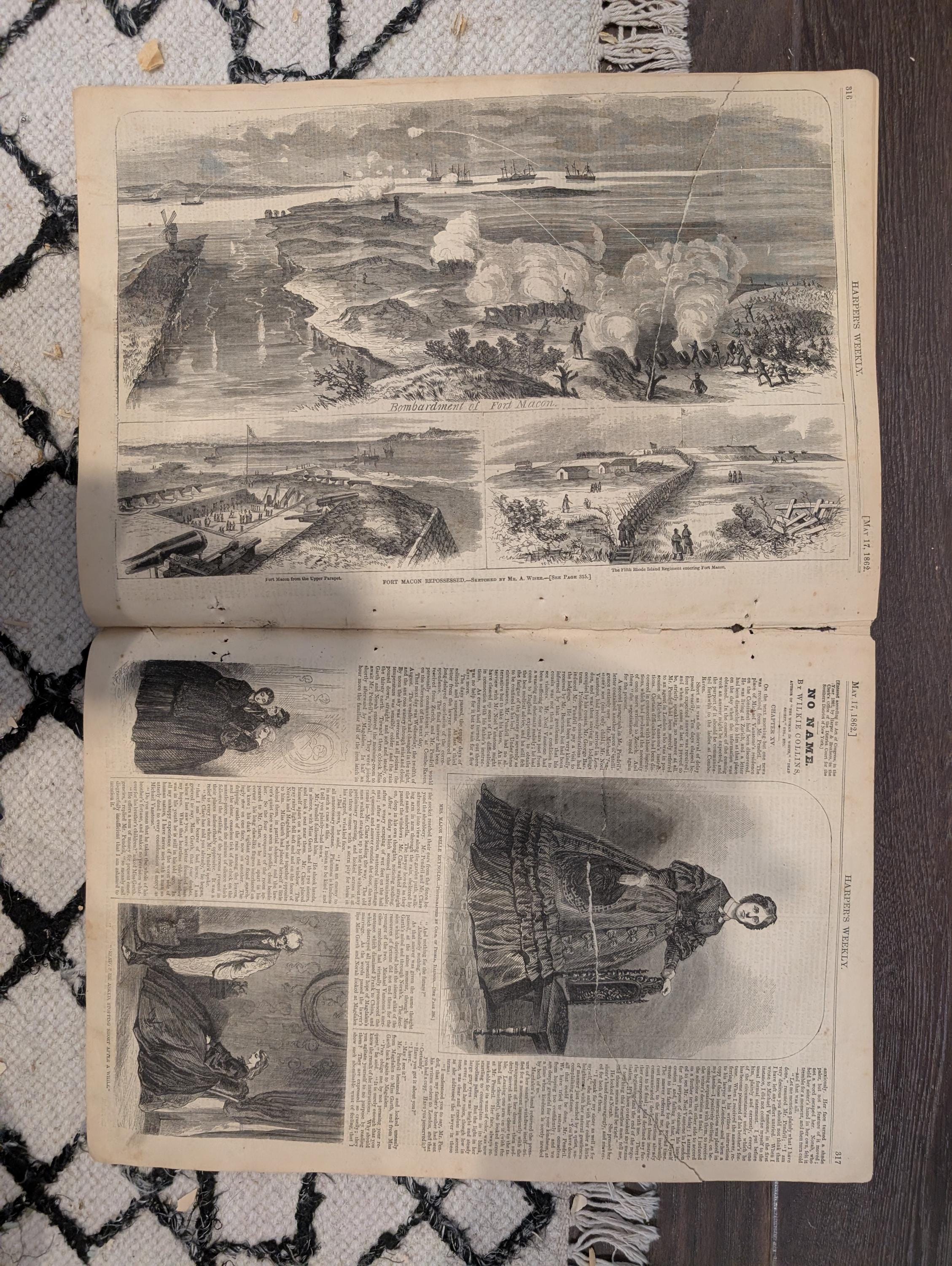 Harper’s Weekly – May 17, 1862 – Farragut Enters the Mississippi • Fort Macon Bombarded • Winslow Homer Front Page