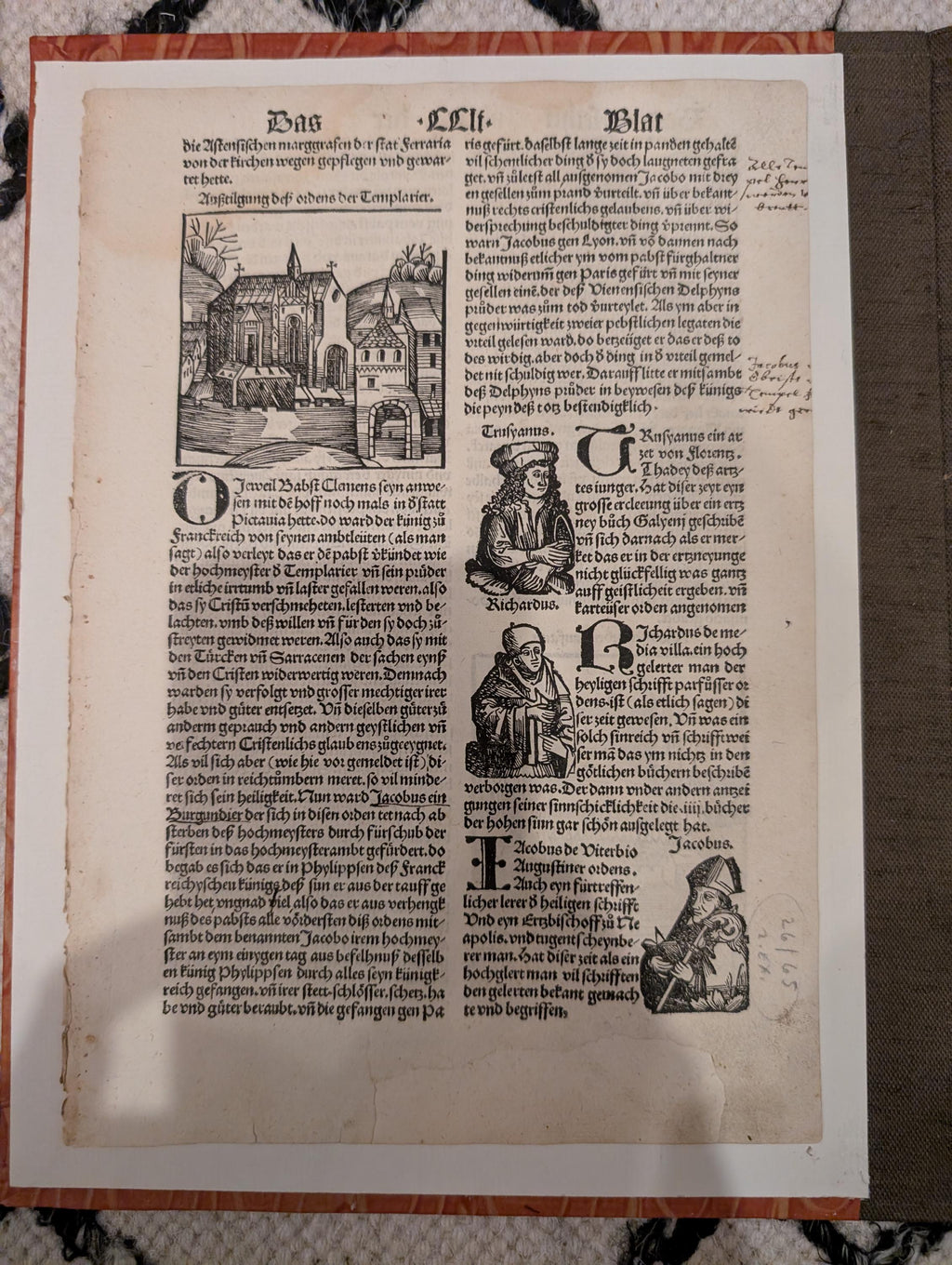 1496 Nuremberg Chronicle Original Leaf – Augsburg “Pirated” Edition by Johann Schönsperger – Kings & Scholars Woodcuts