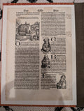 1496 Nuremberg Chronicle Original Leaf – Augsburg “Pirated” Edition by Johann Schönsperger – Kings & Scholars Woodcuts
