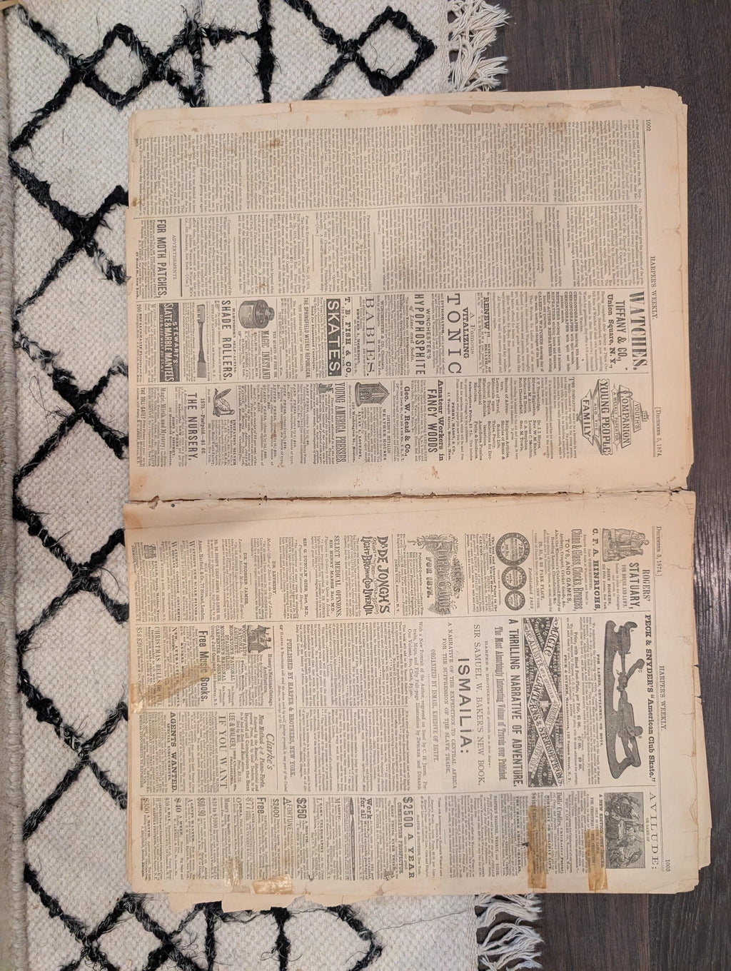 1874 Nast on Grant, Nero Centerfold, Arctic Discovery, Hogarth — Dec 5